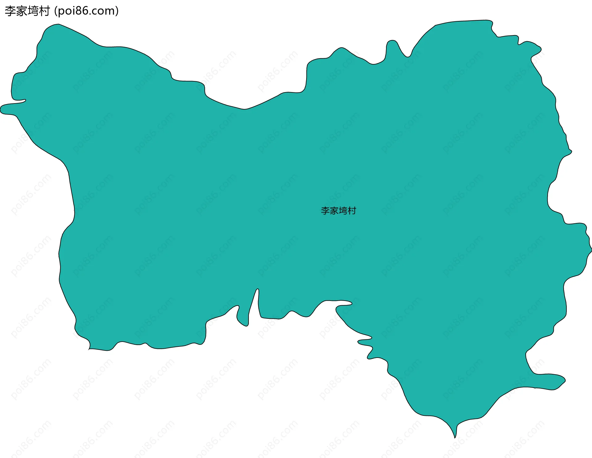 李家塆村边界地图