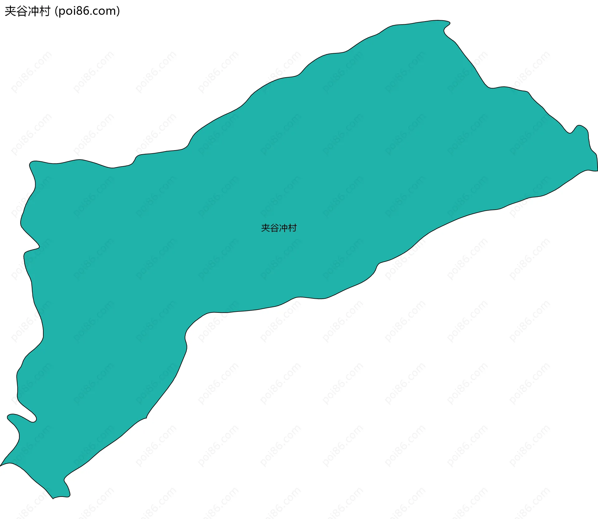 夹谷冲村边界地图