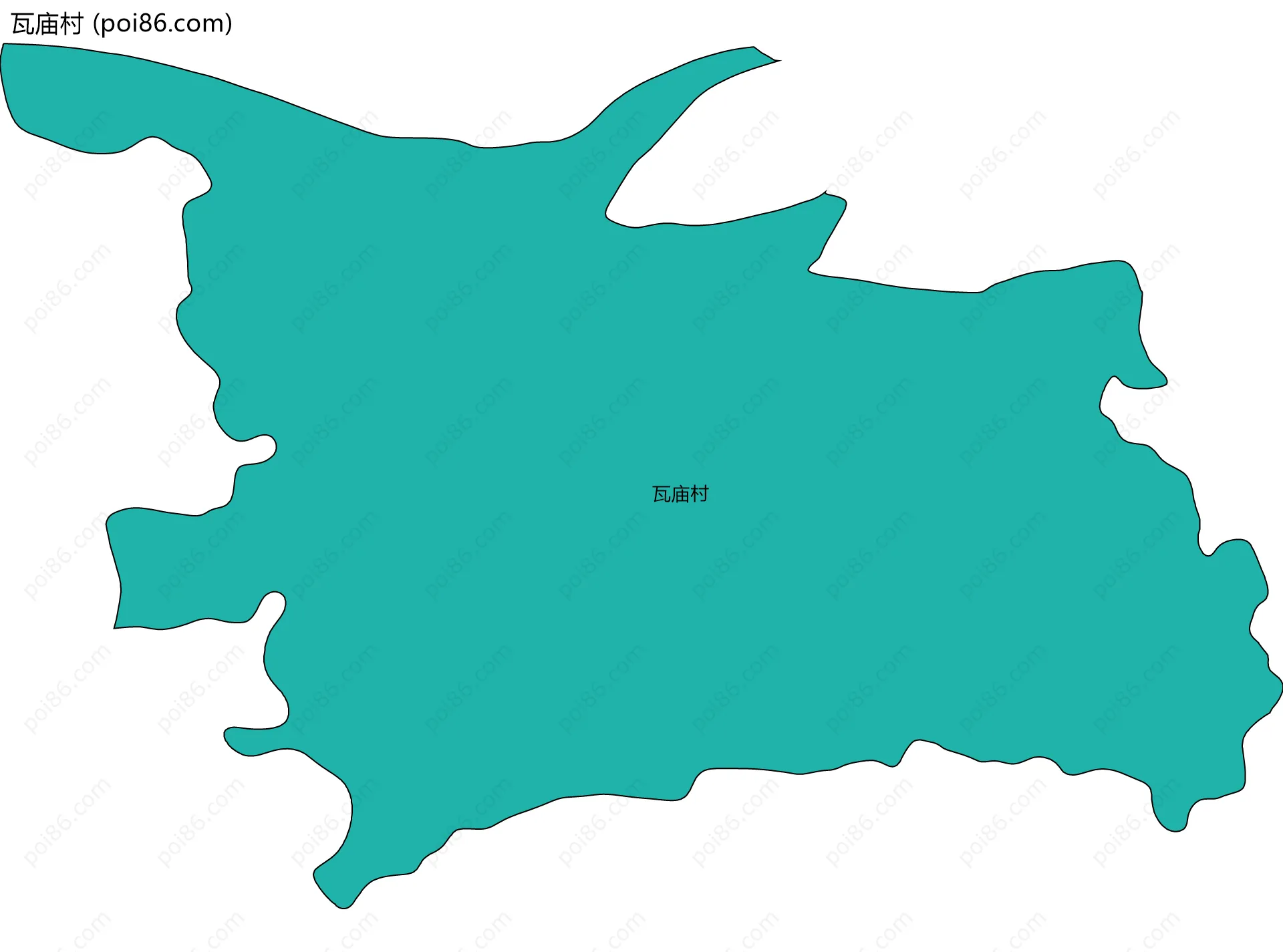 瓦庙村边界地图