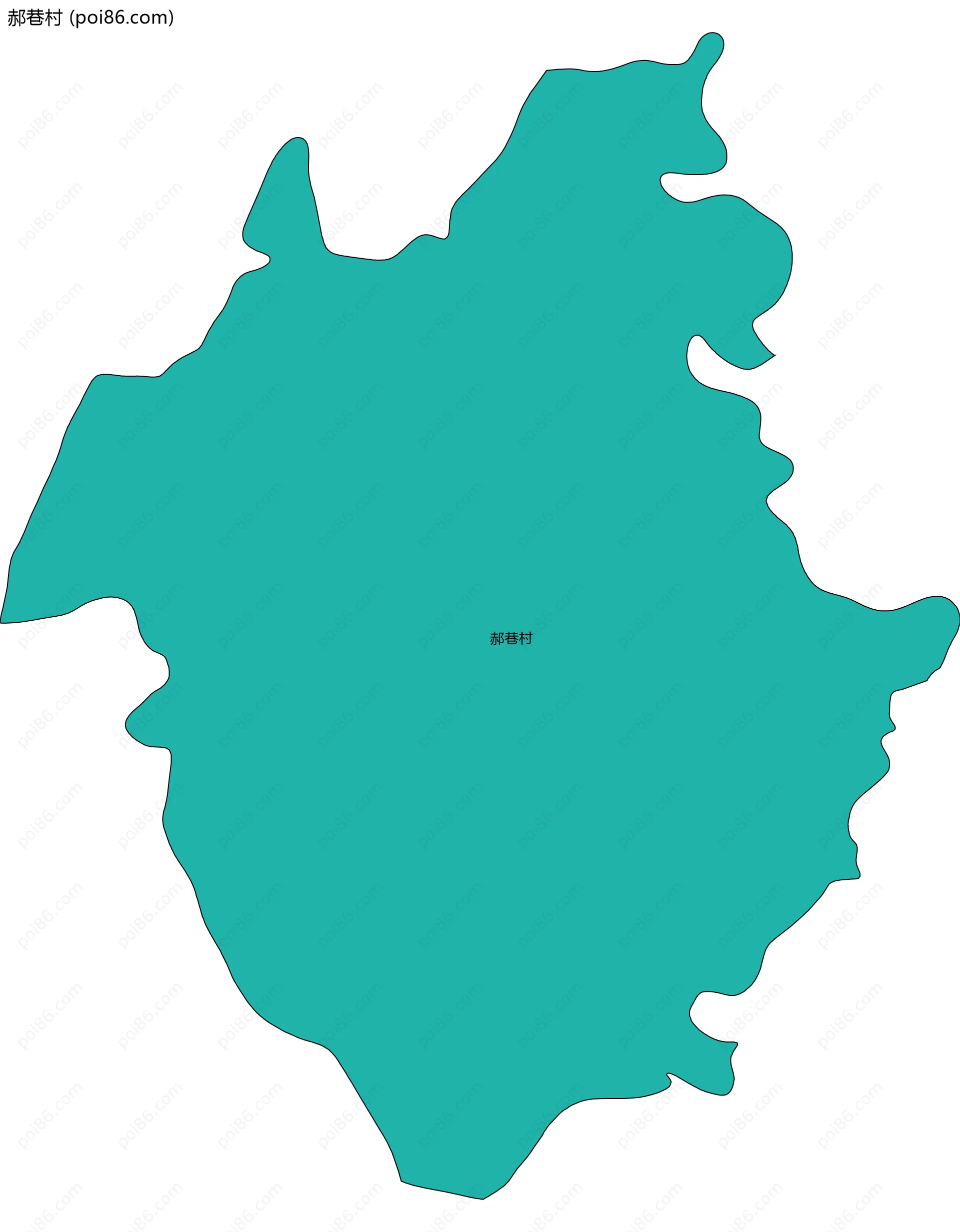 郝巷村边界地图