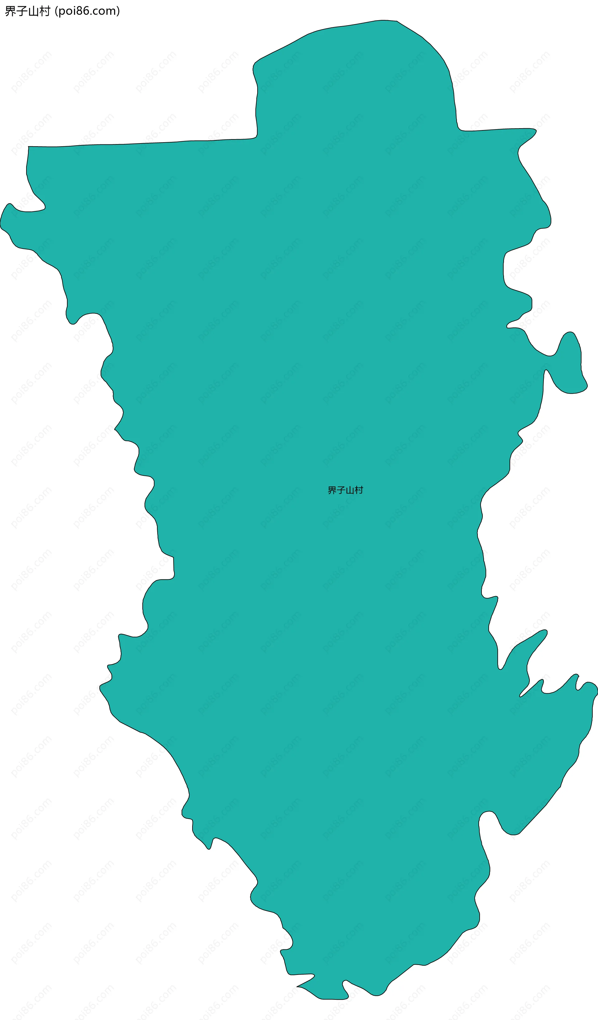 界子山村边界地图