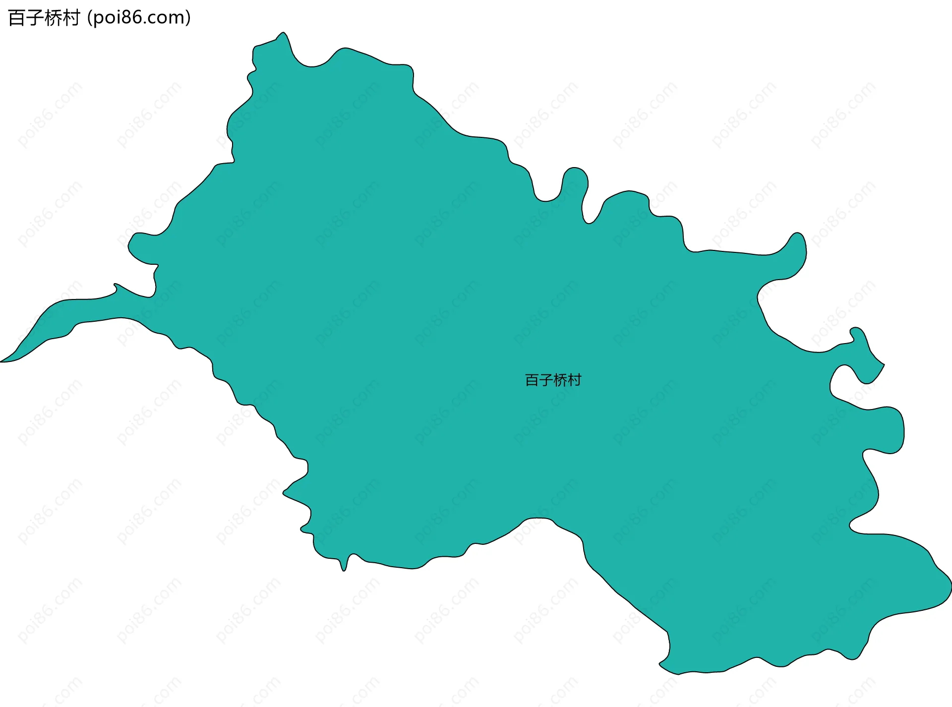 百子桥村边界地图