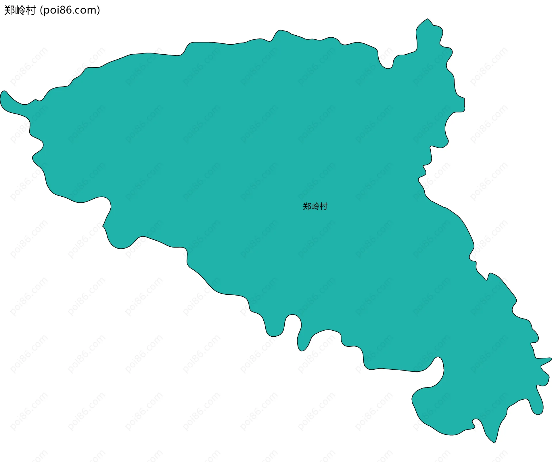 郑岭村边界地图