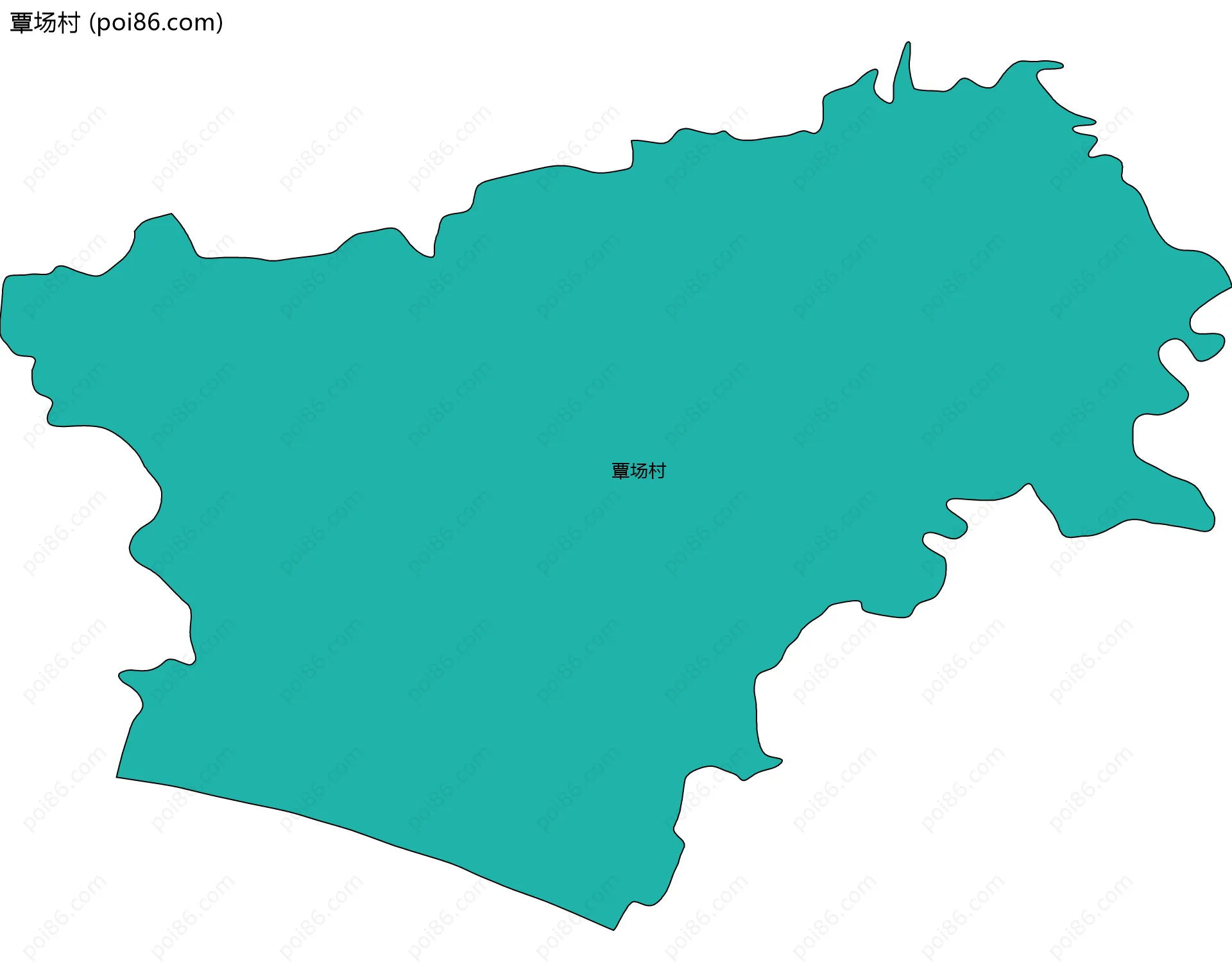 覃场村边界地图