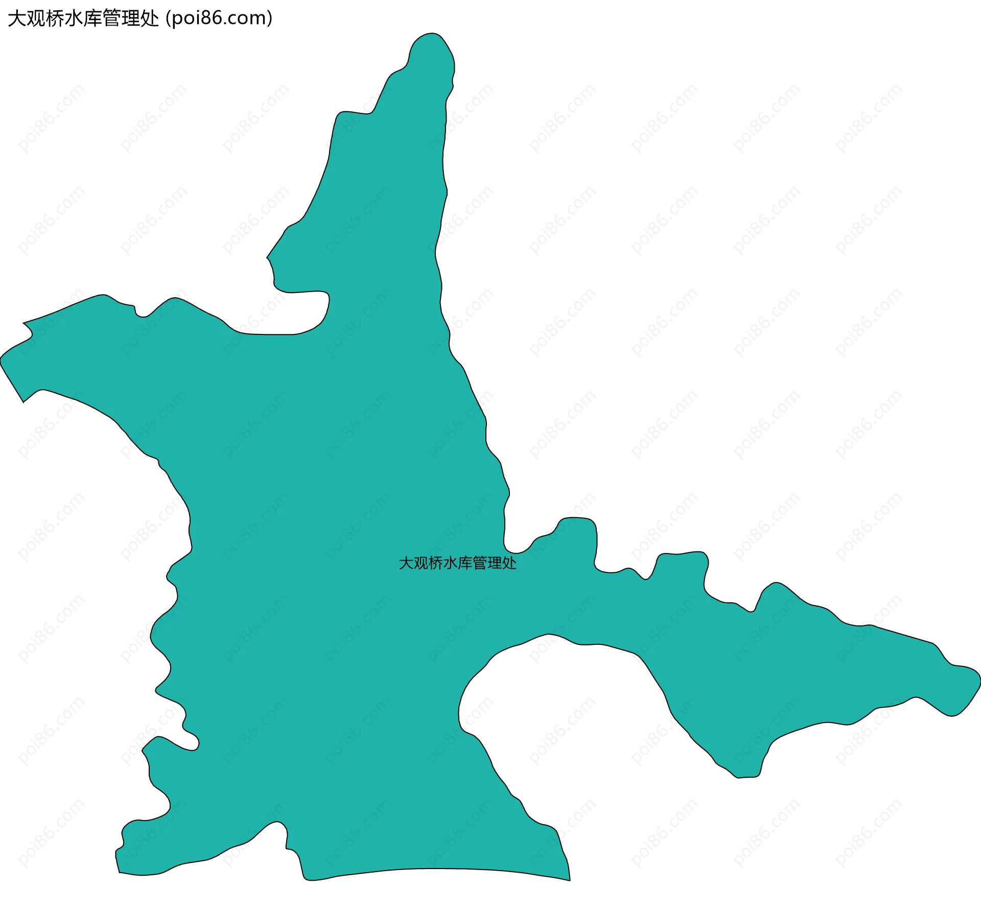 大观桥水库管理处边界地图