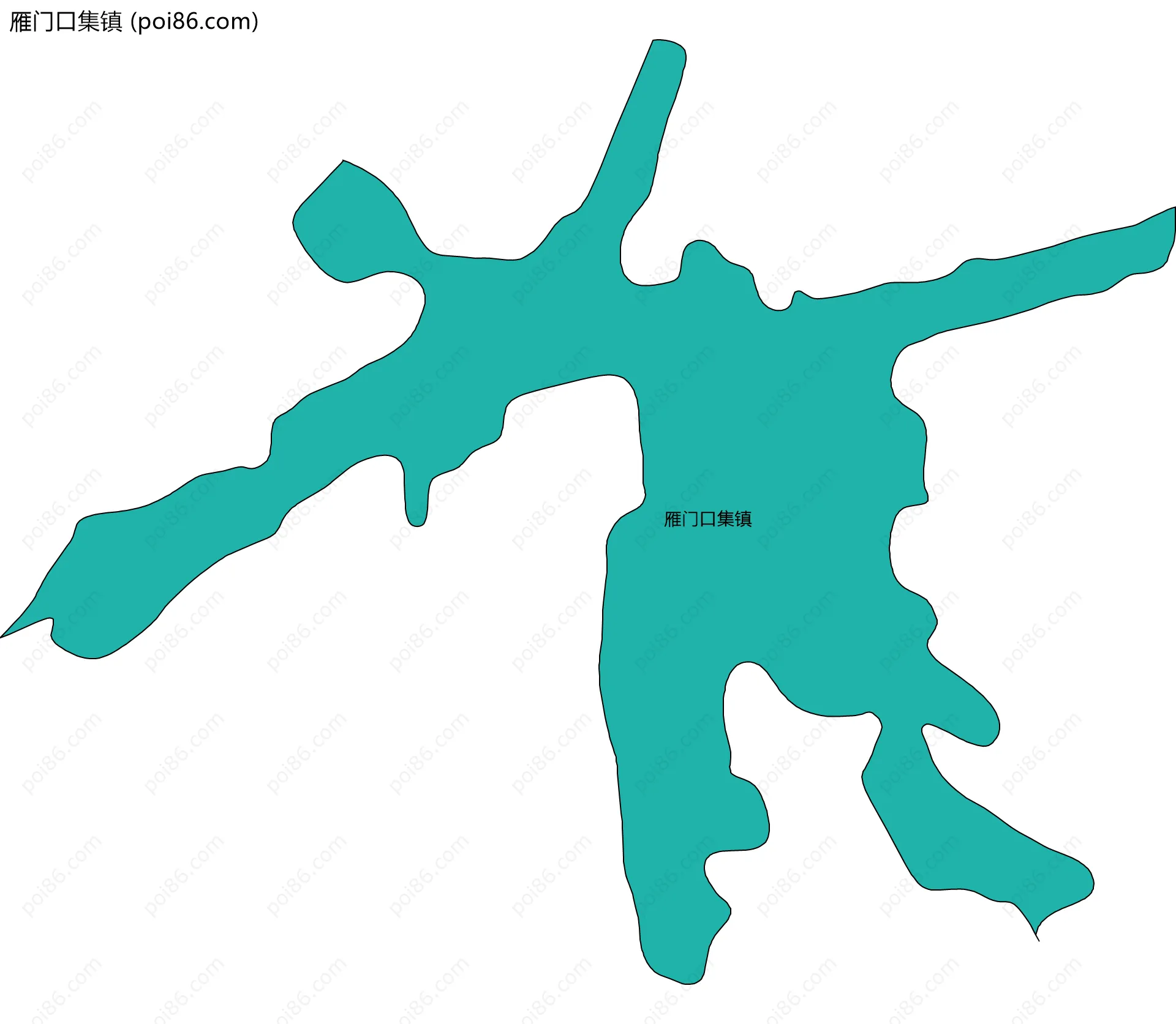 雁门口集镇边界地图