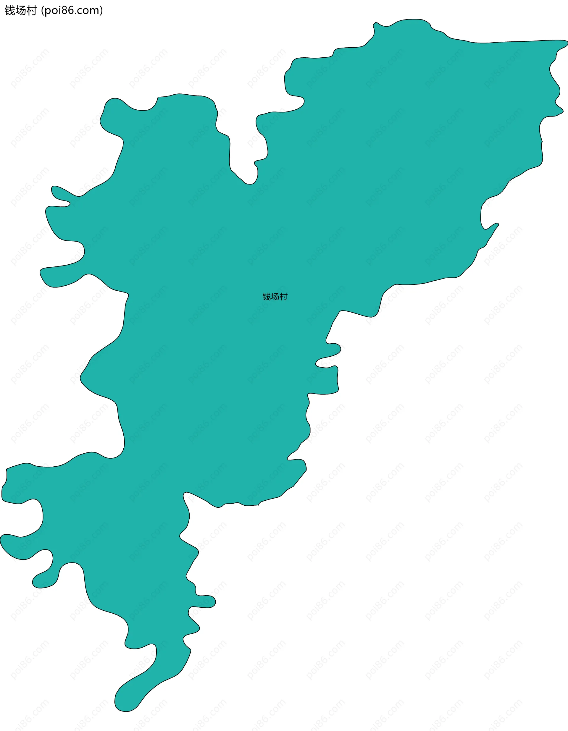 钱场村边界地图