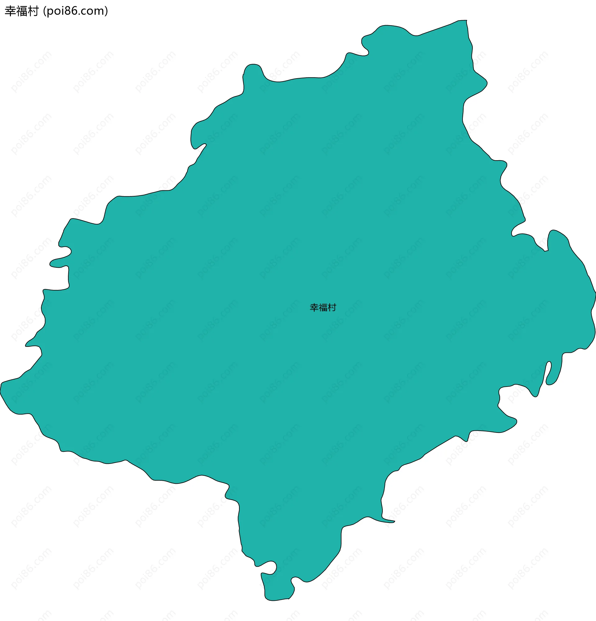 幸福村边界地图