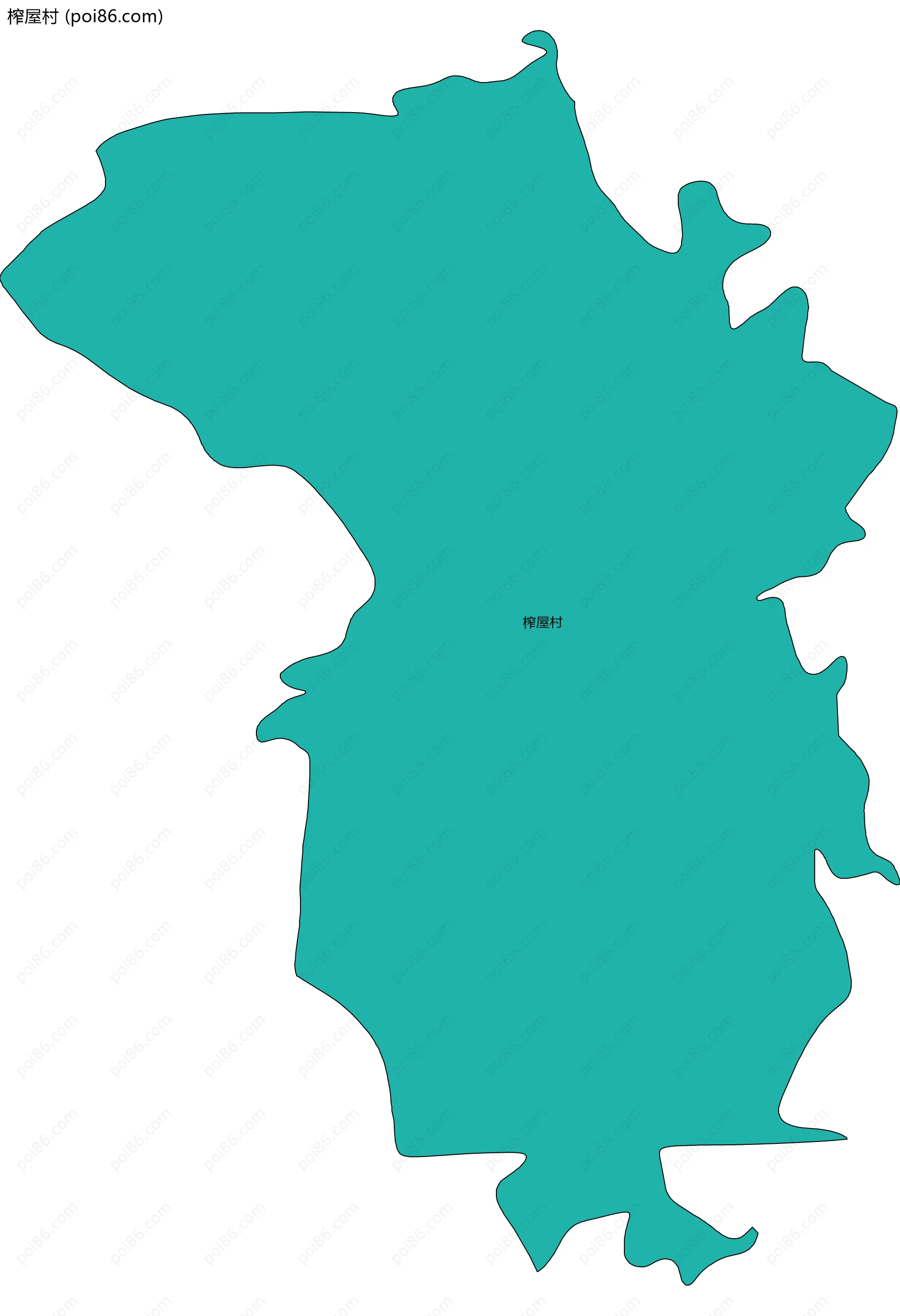 榨屋村边界地图