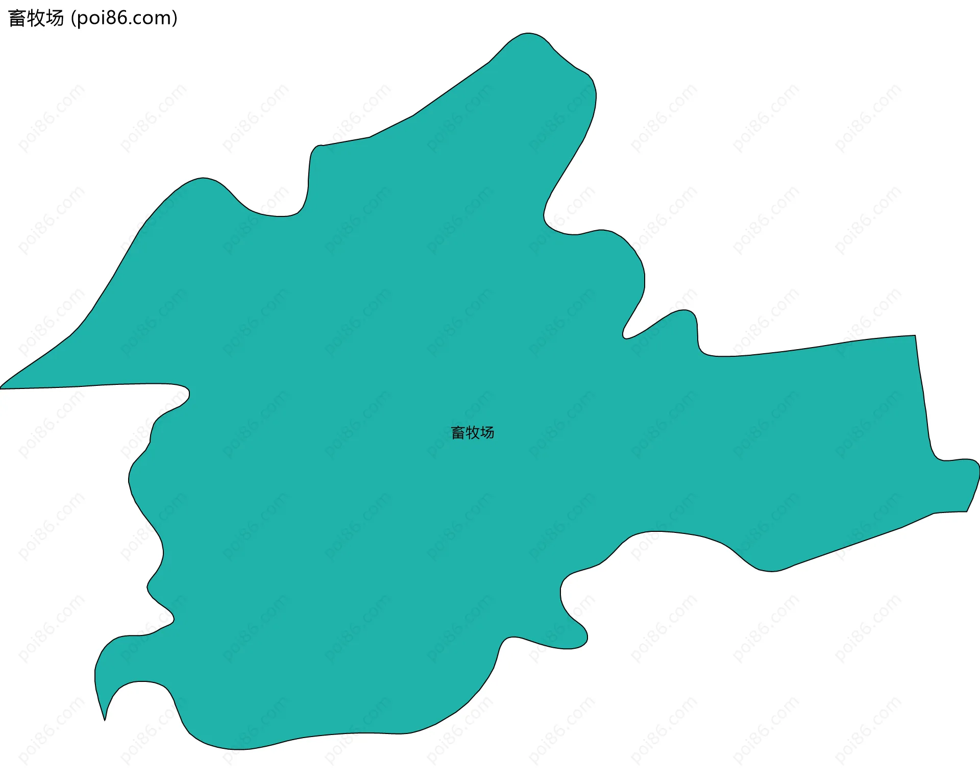 畜牧场边界地图
