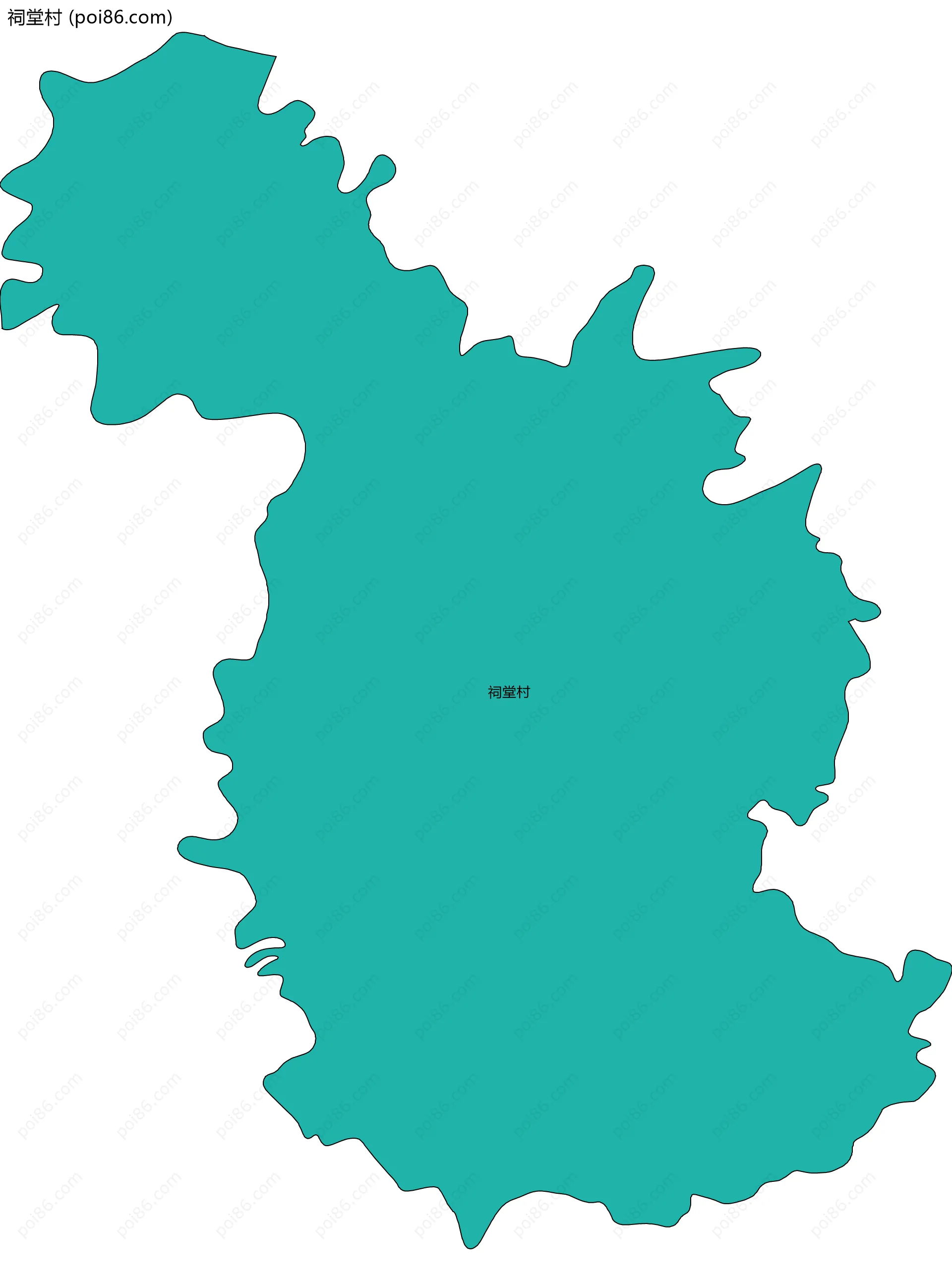 祠堂村边界地图