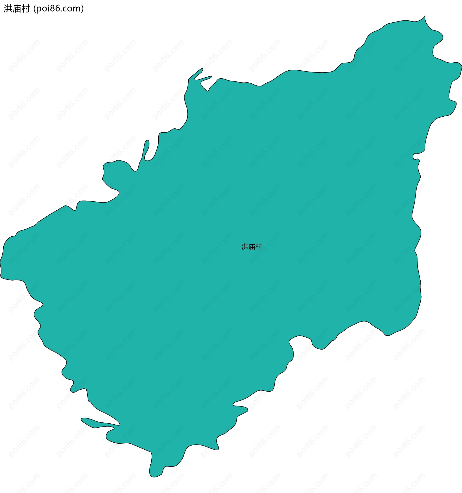 洪庙村边界地图