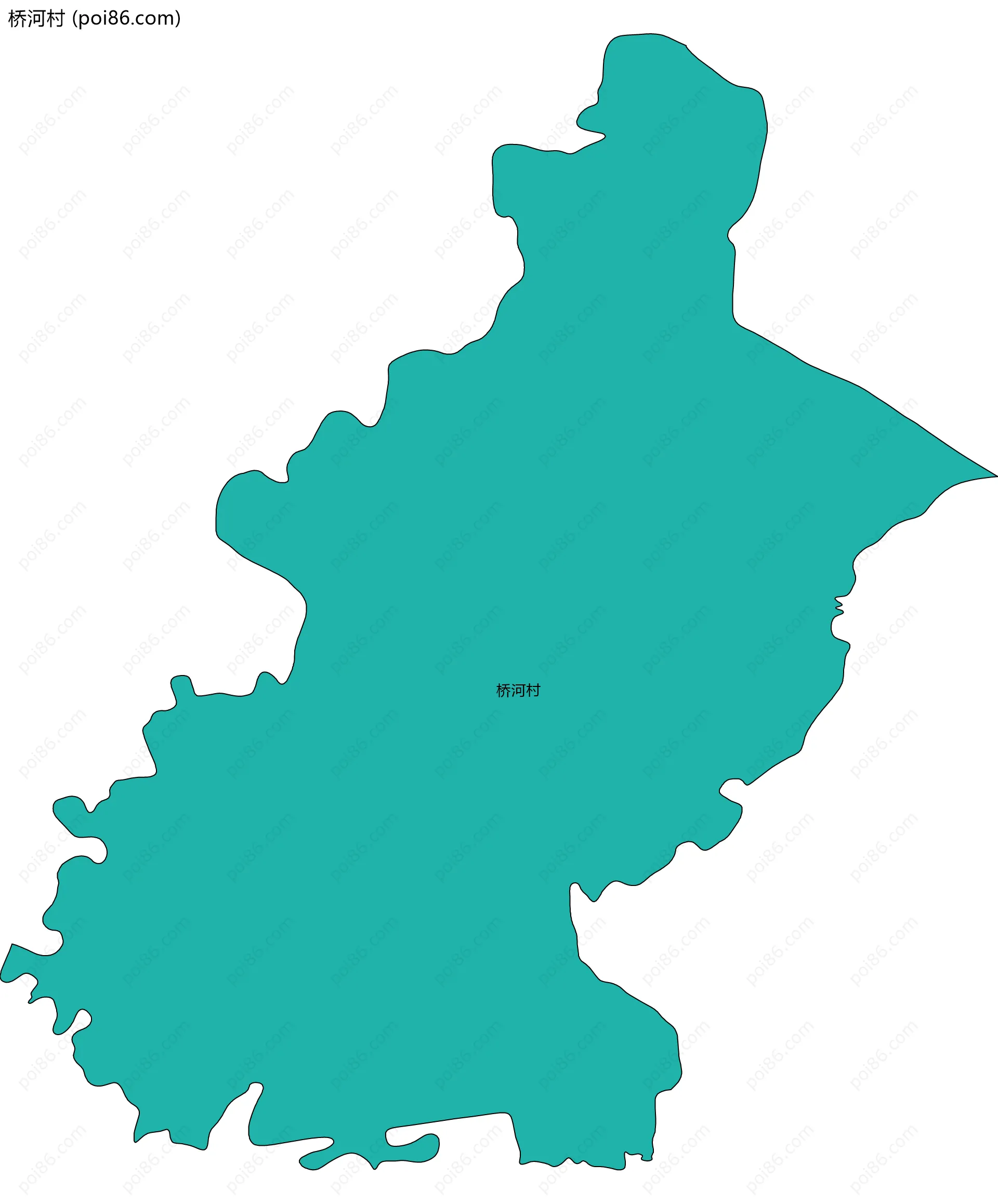 桥河村边界地图