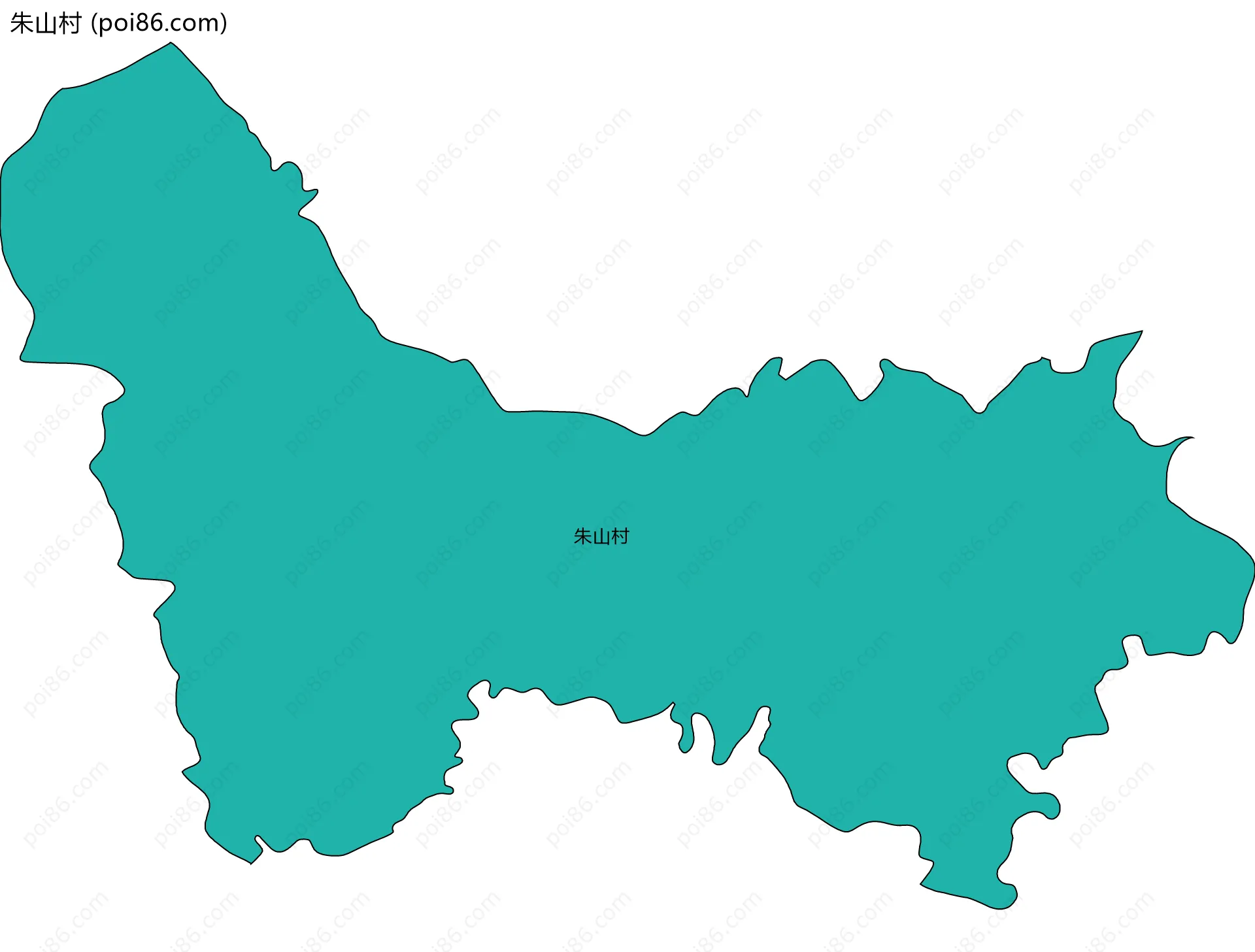 朱山村边界地图