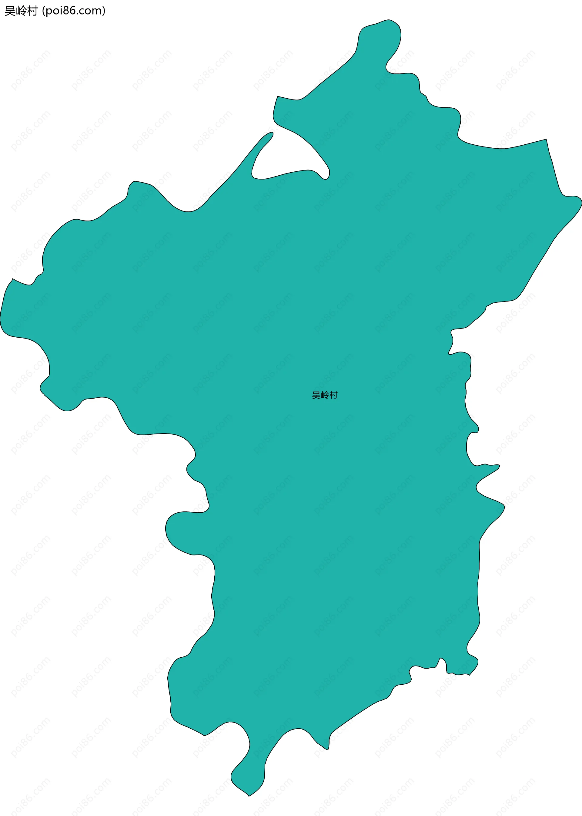 吴岭村边界地图