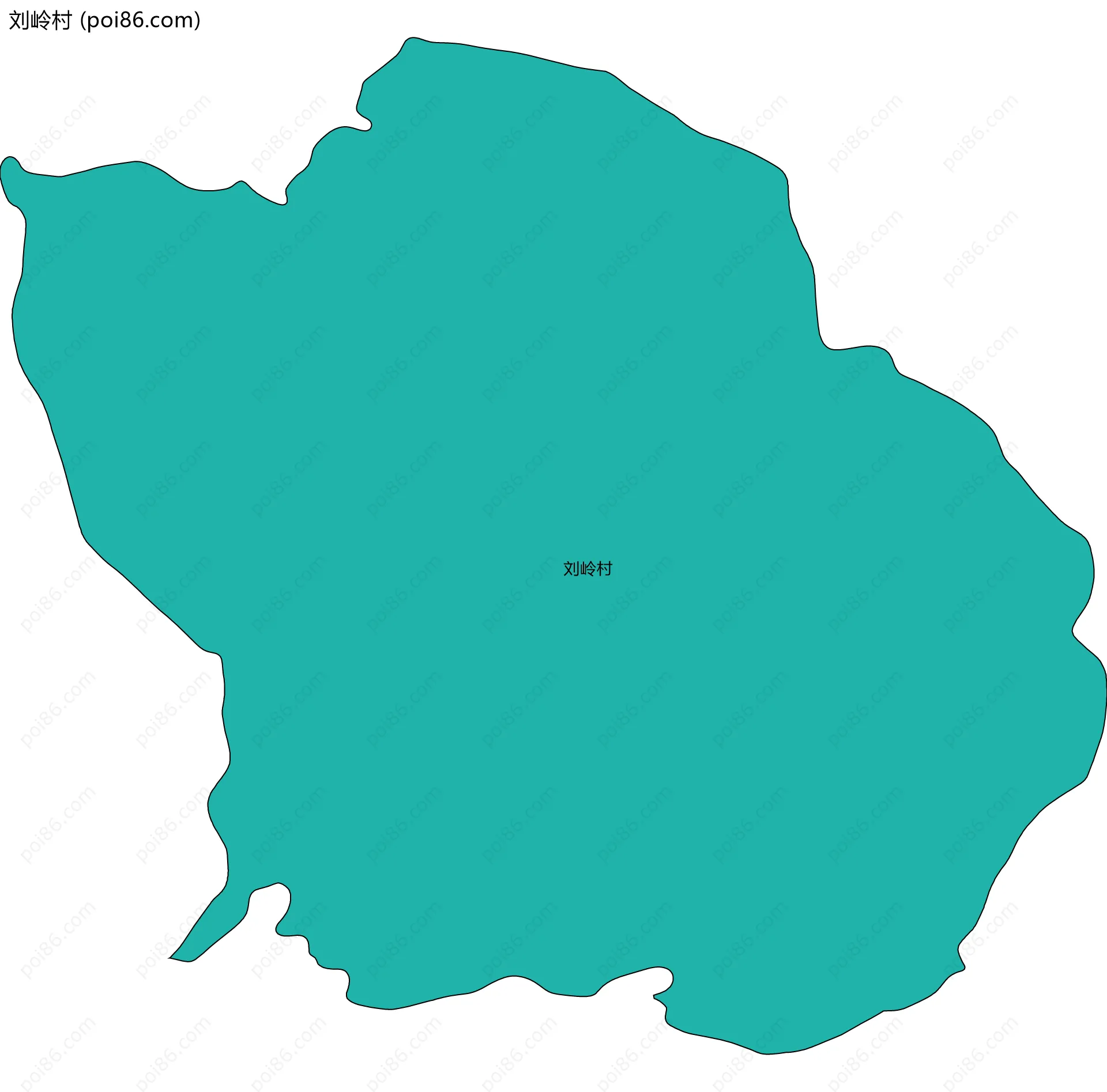 刘岭村边界地图