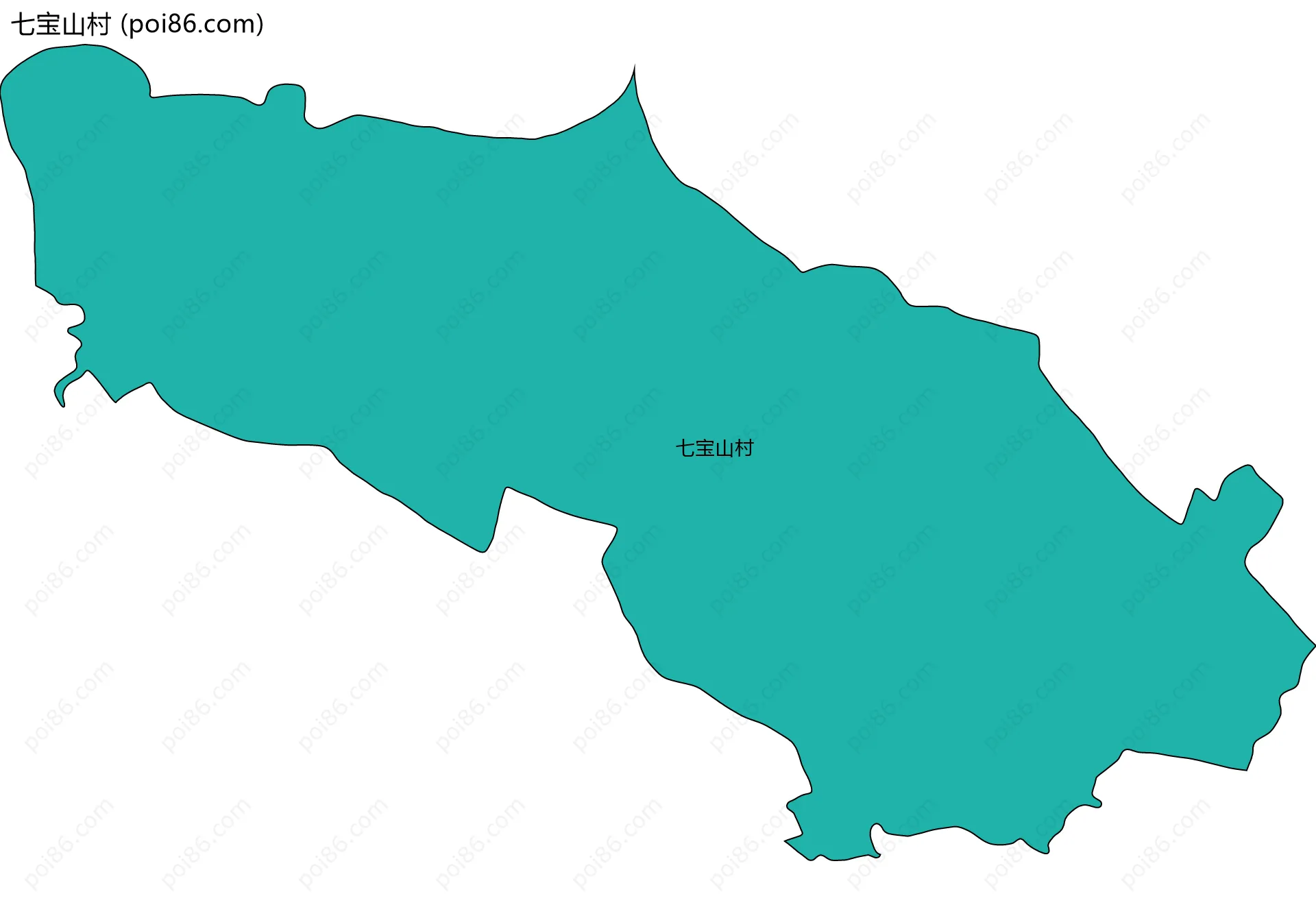 七宝山村边界地图