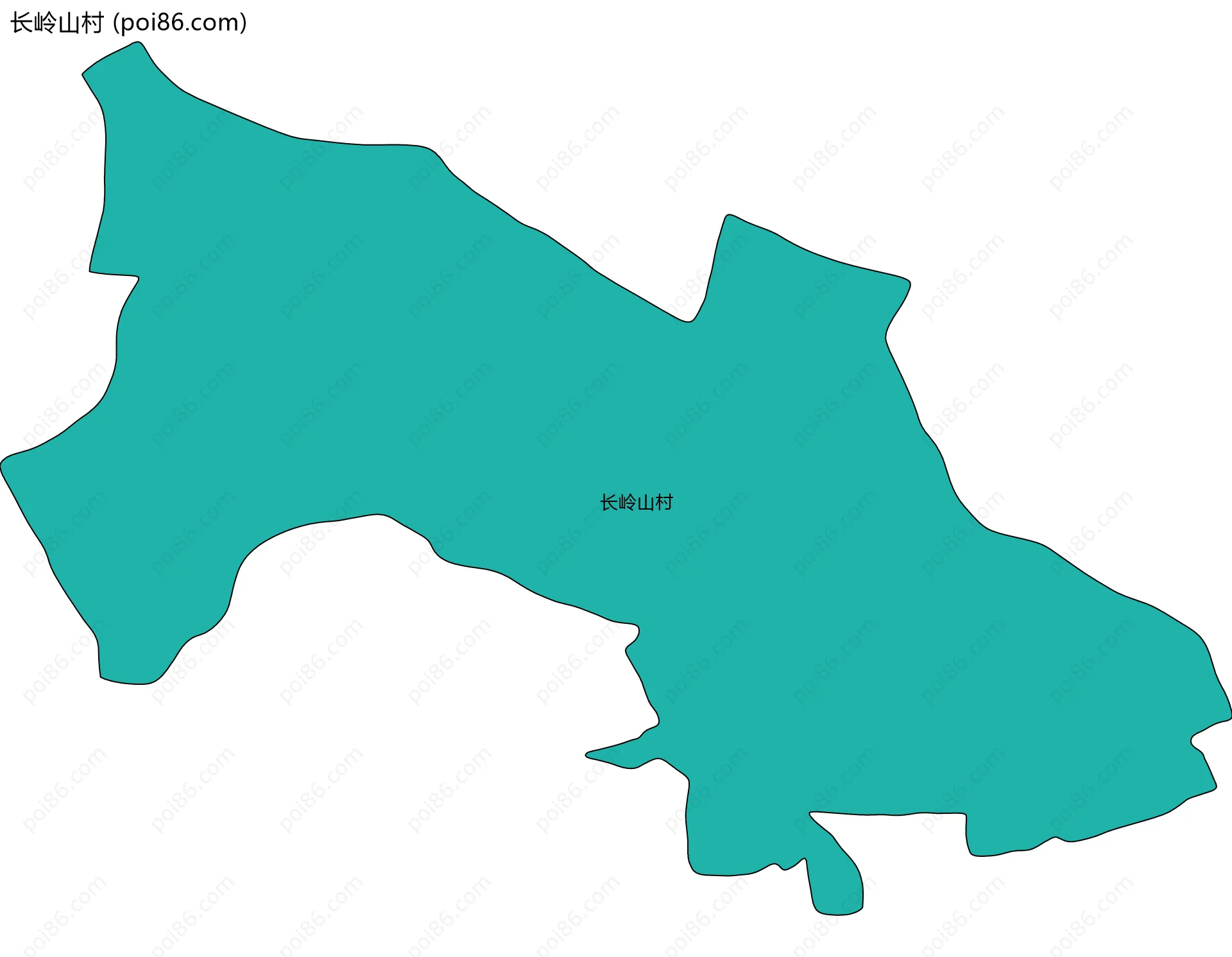 长岭山村边界地图