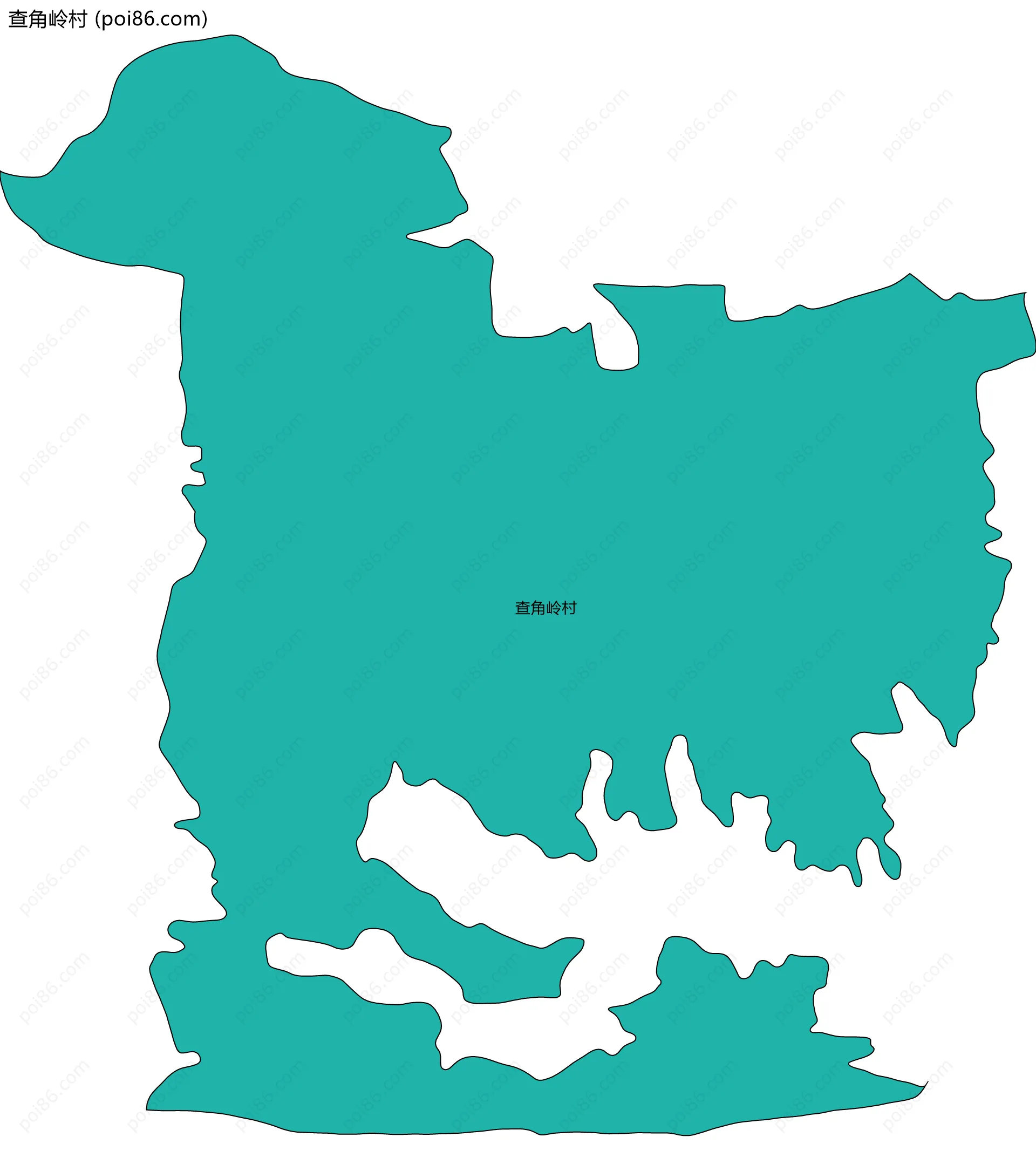 查角岭村边界地图