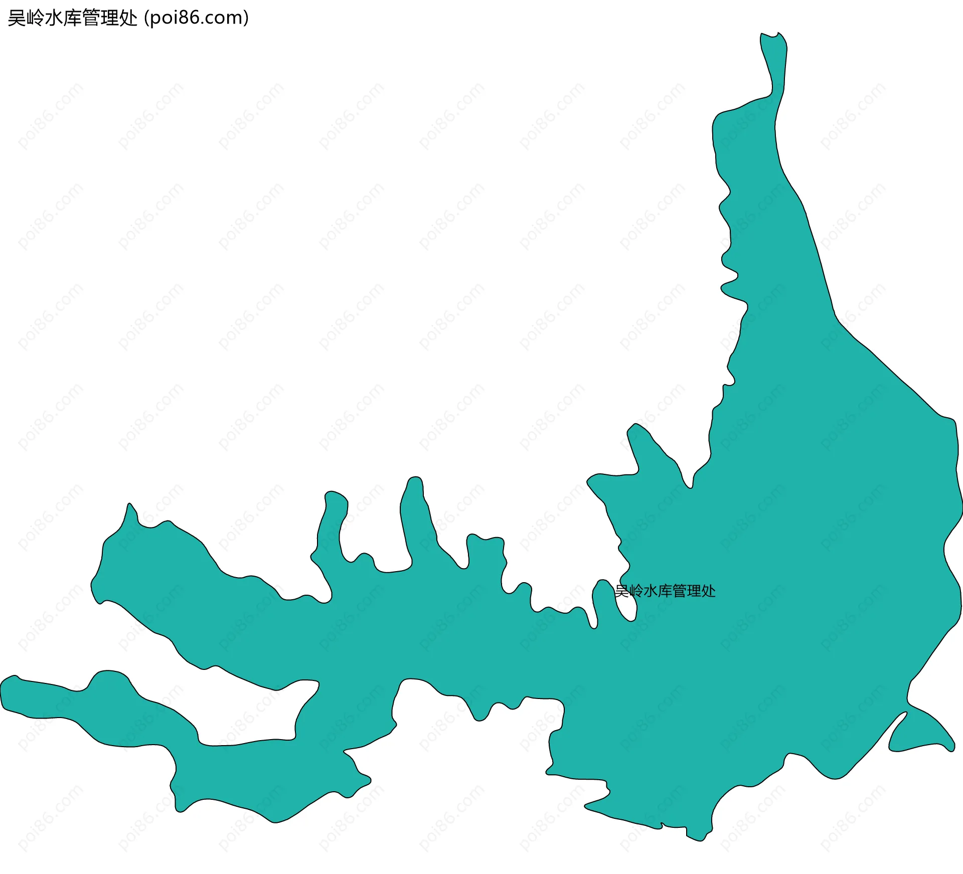 吴岭水库管理处边界地图