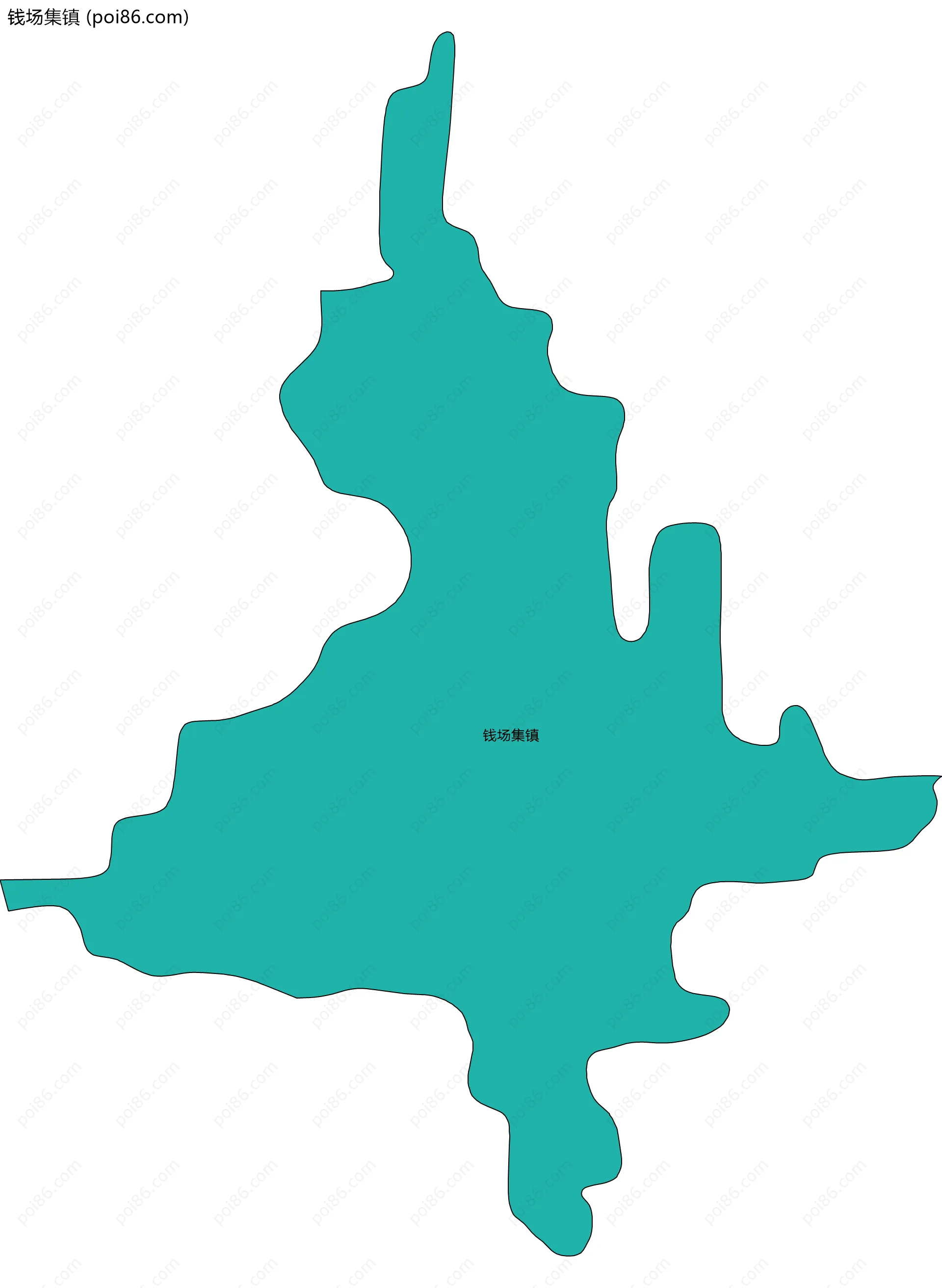 钱场集镇边界地图