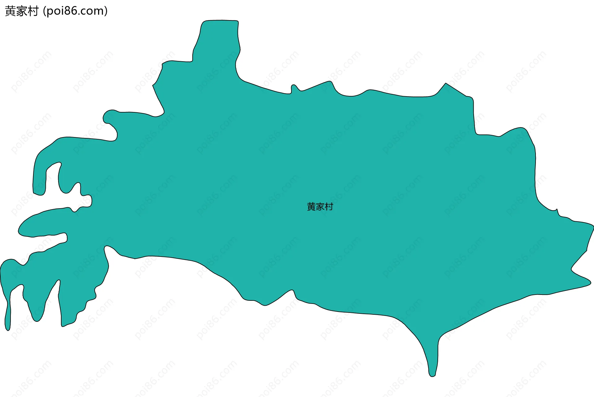 黄家村边界地图