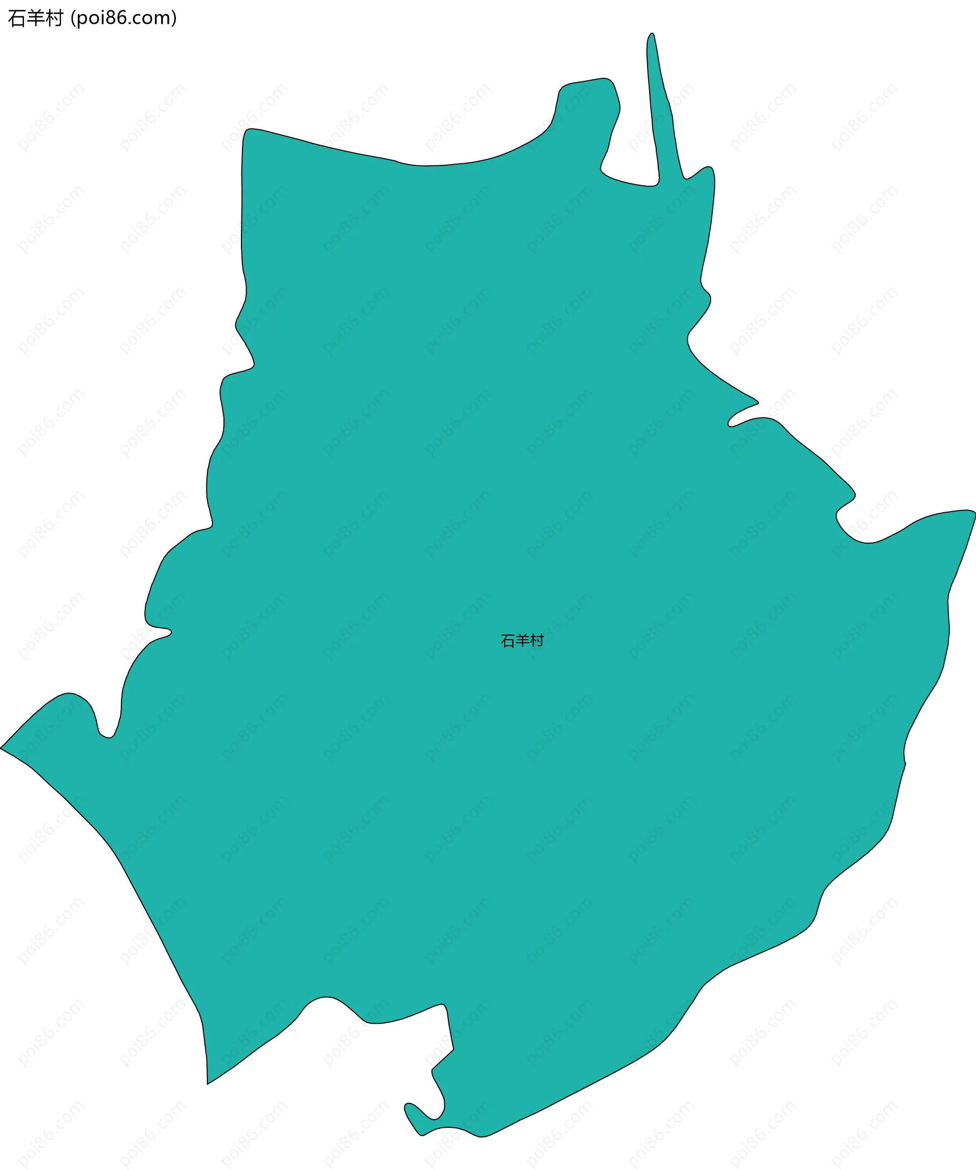 石羊村边界地图