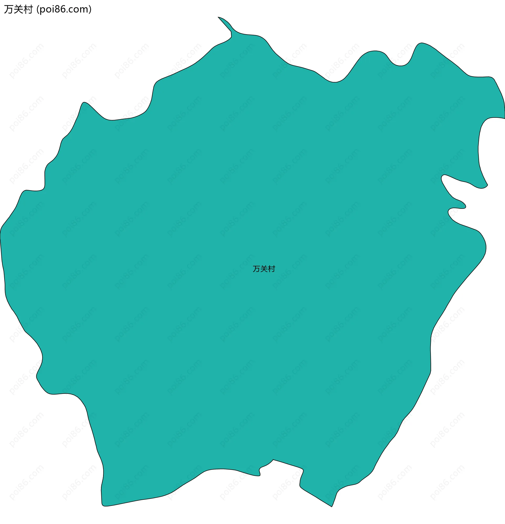 万关村边界地图