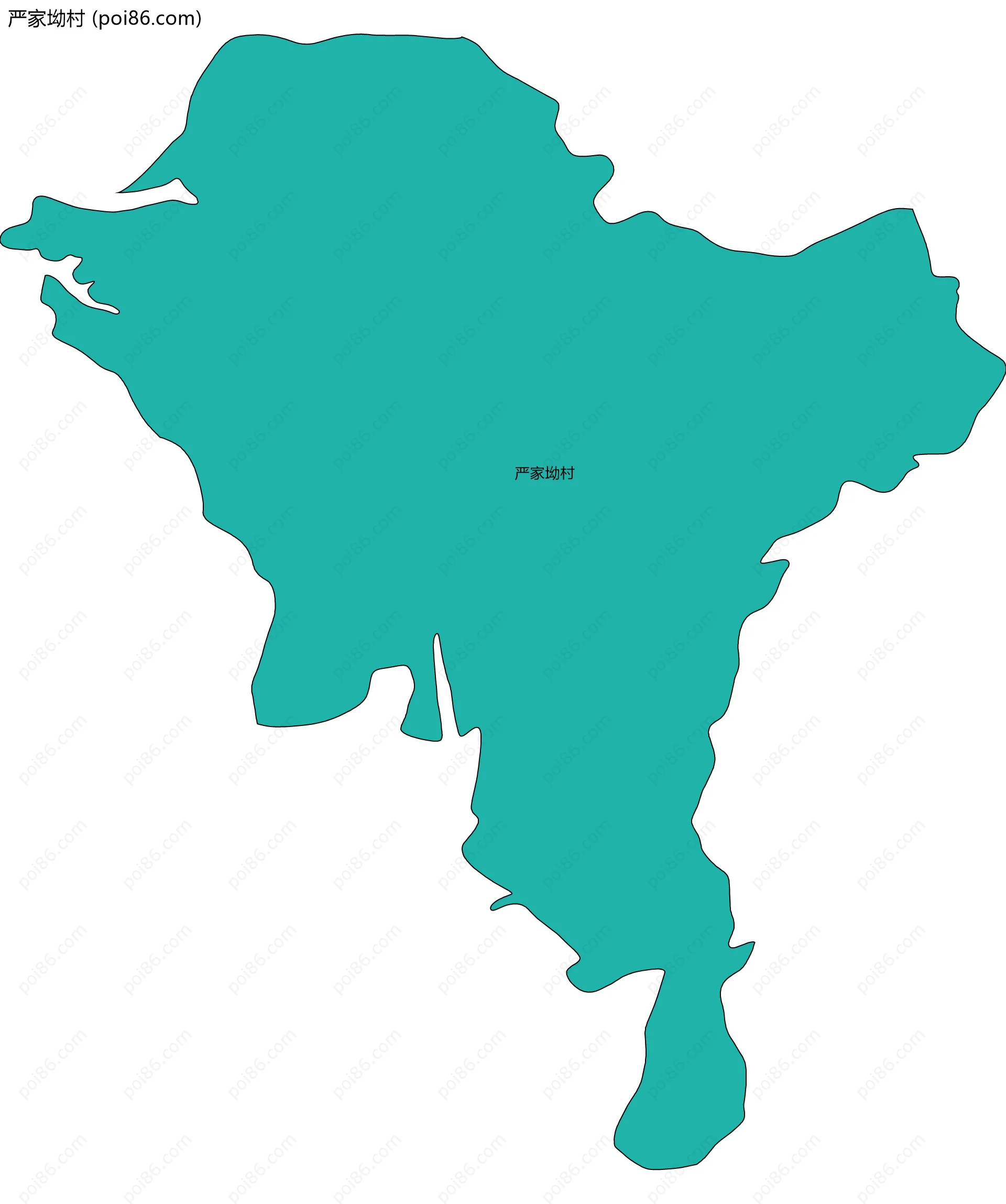 严家坳村边界地图