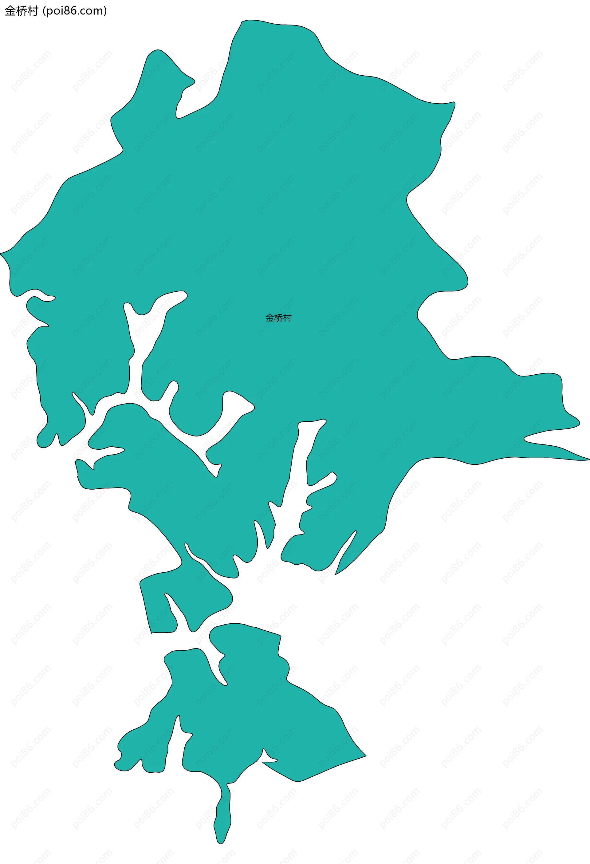 金桥村边界地图