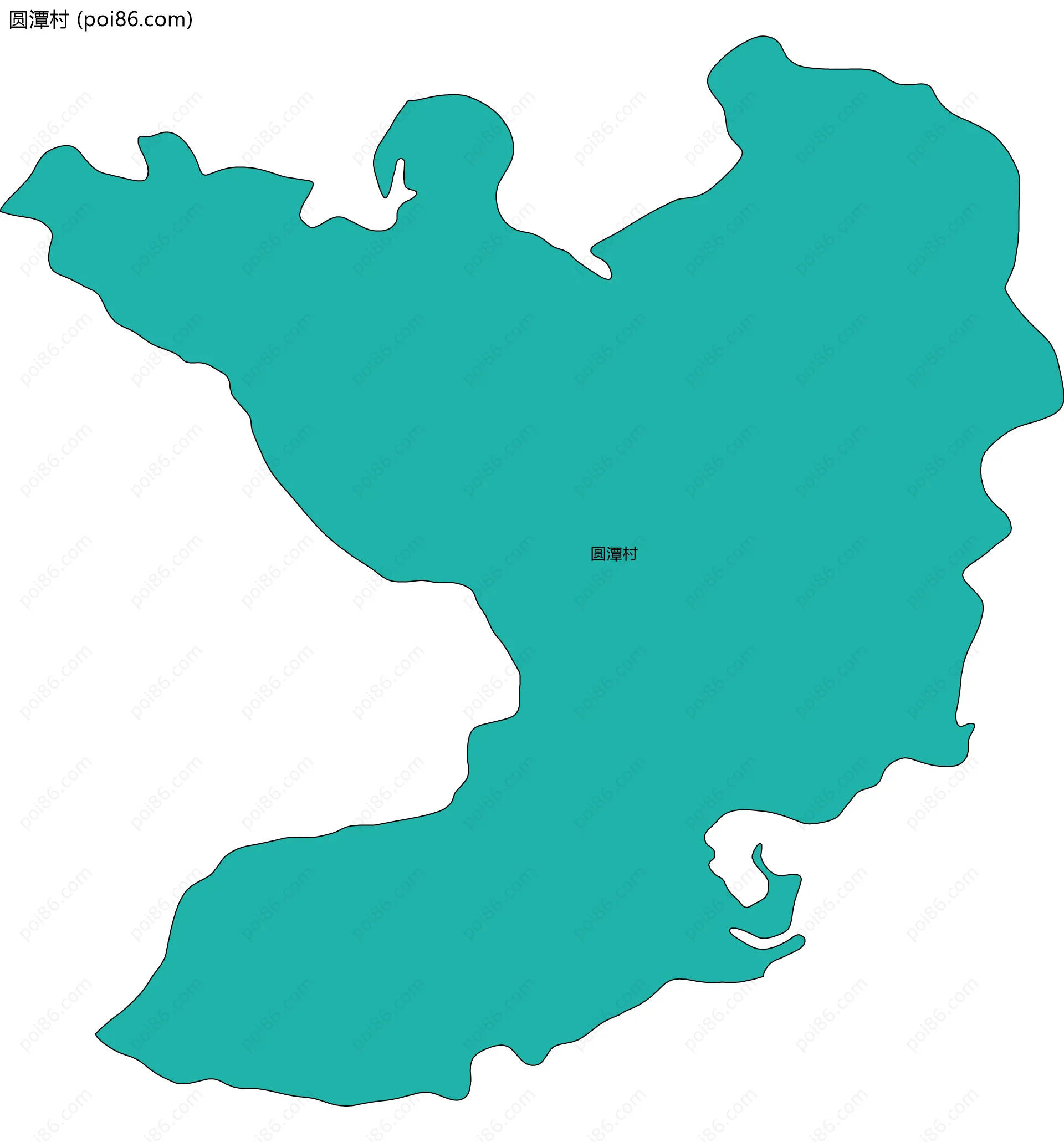 圆潭村边界地图