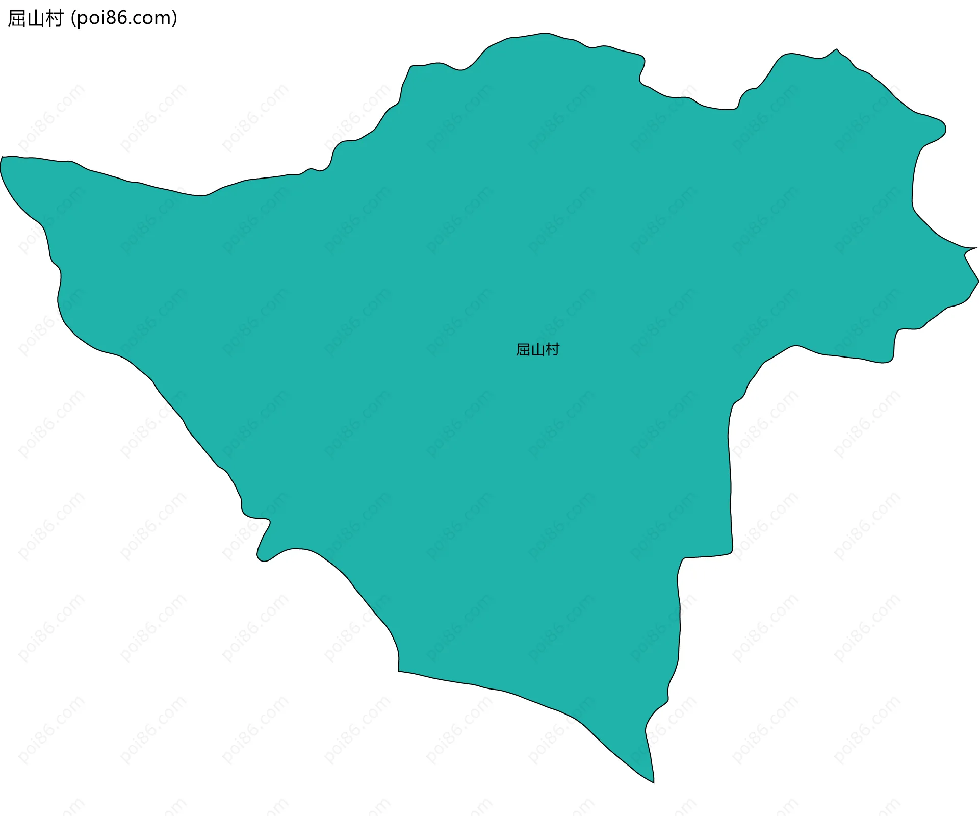 屈山村边界地图