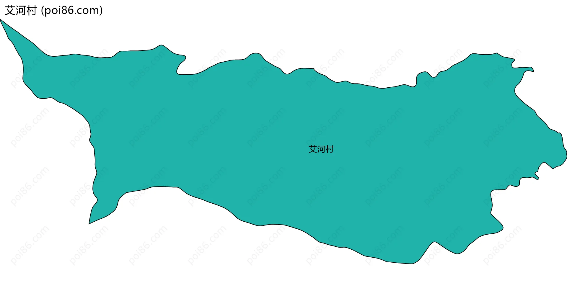 艾河村边界地图