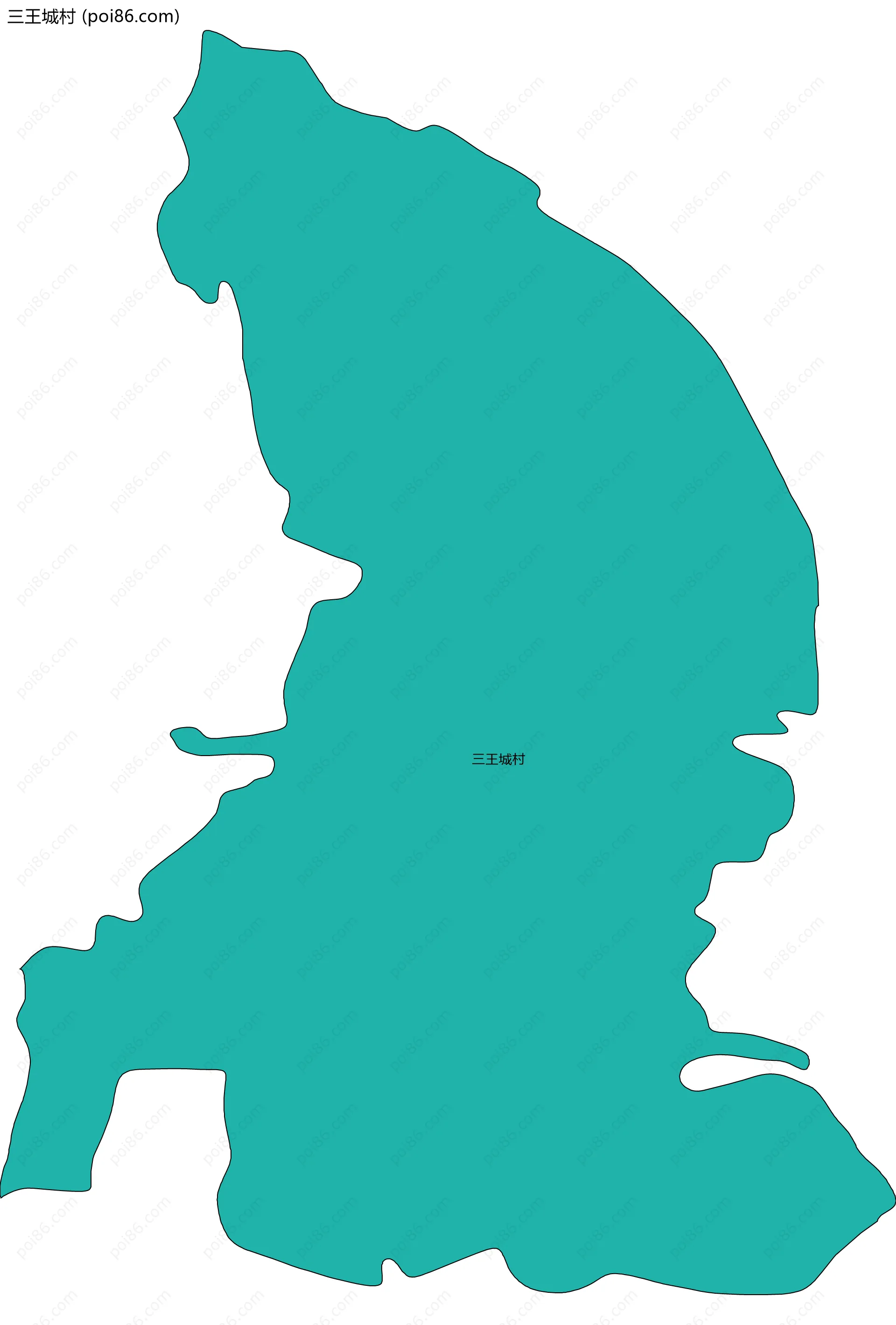 三王城村边界地图