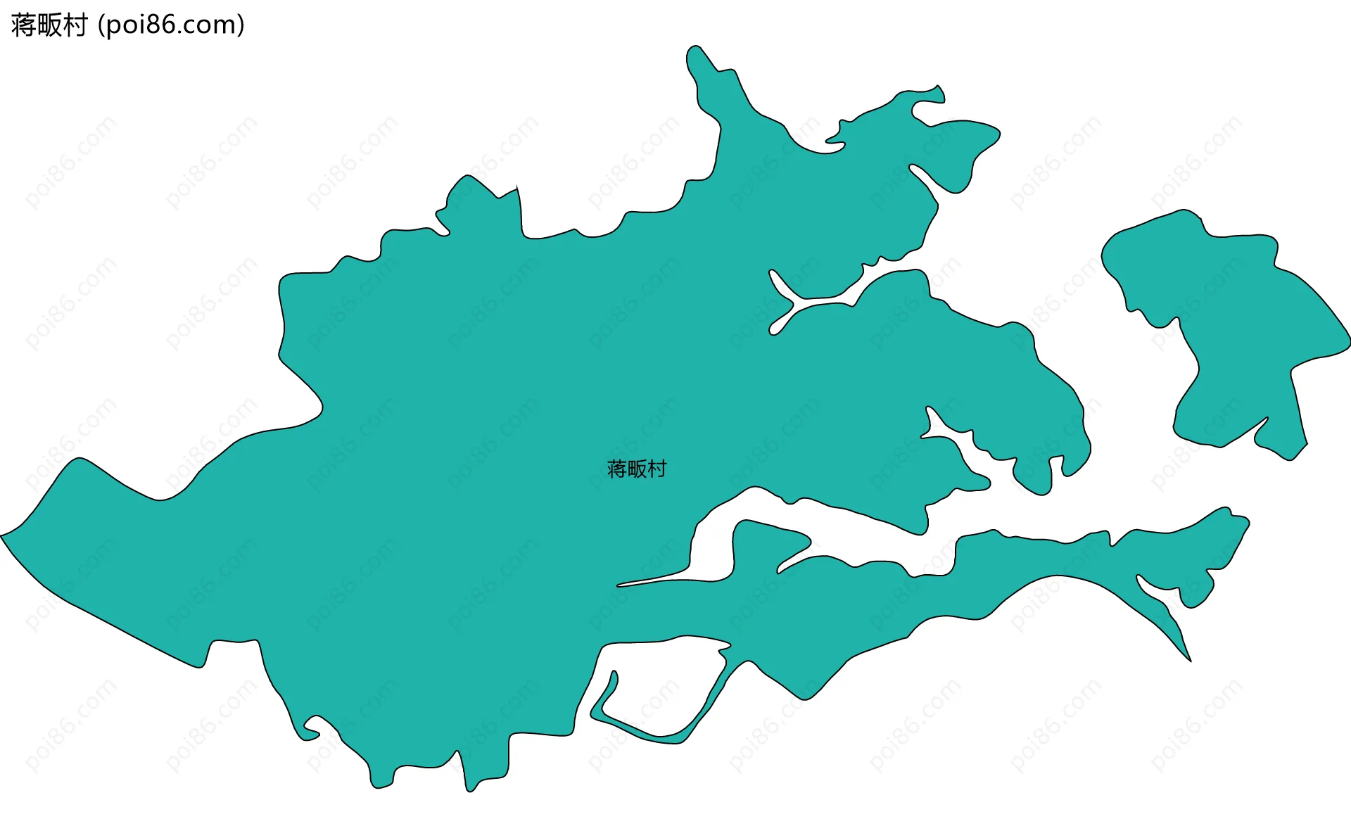 蒋畈村边界地图