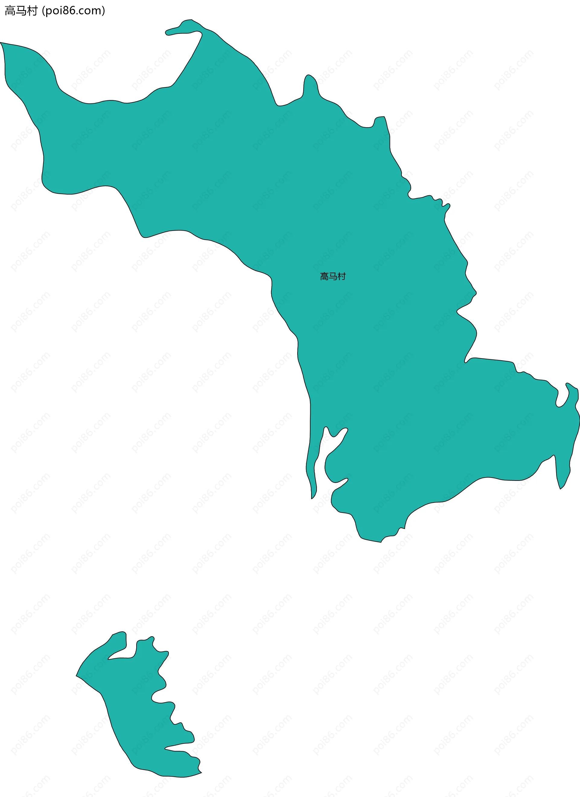 高马村边界地图