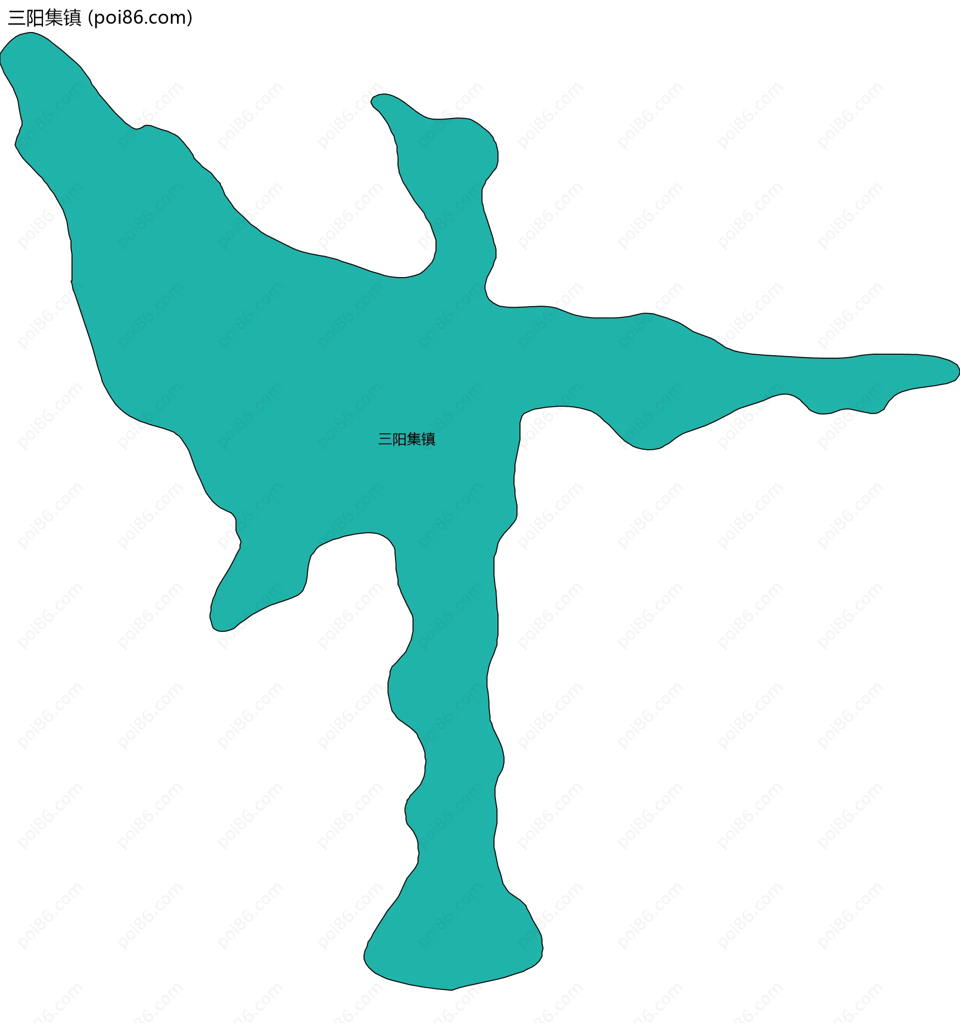 三阳集镇边界地图