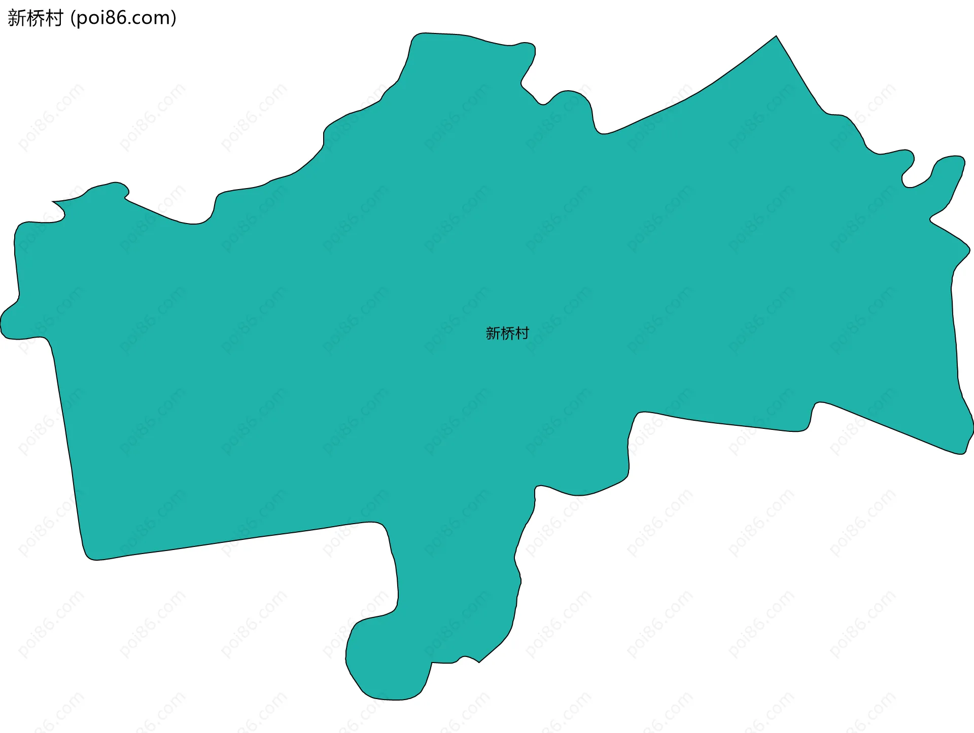 新桥村边界地图