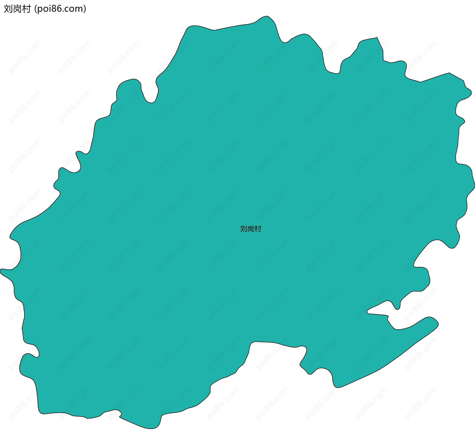 刘岗村边界地图