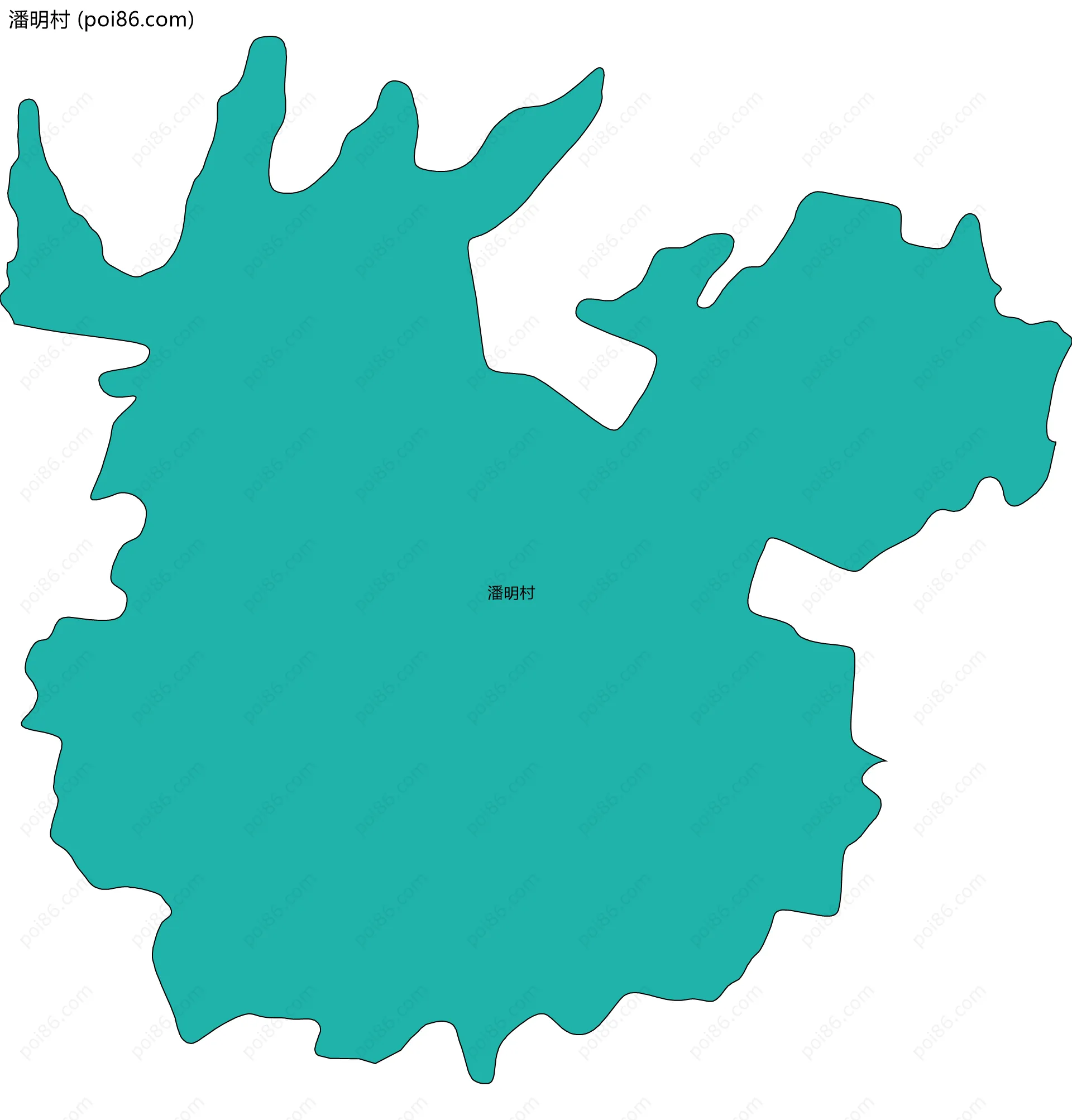 潘明村边界地图