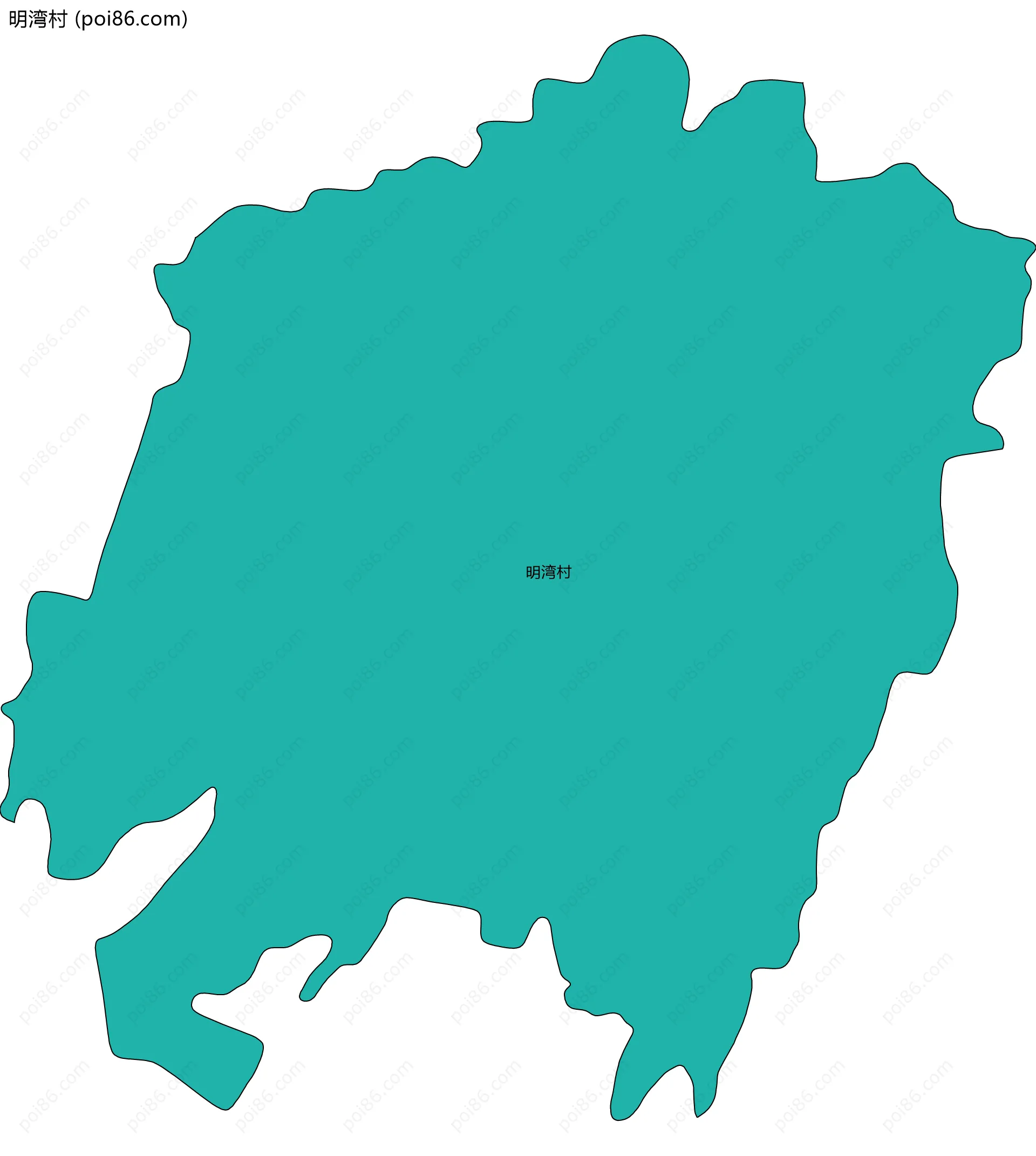 明湾村边界地图