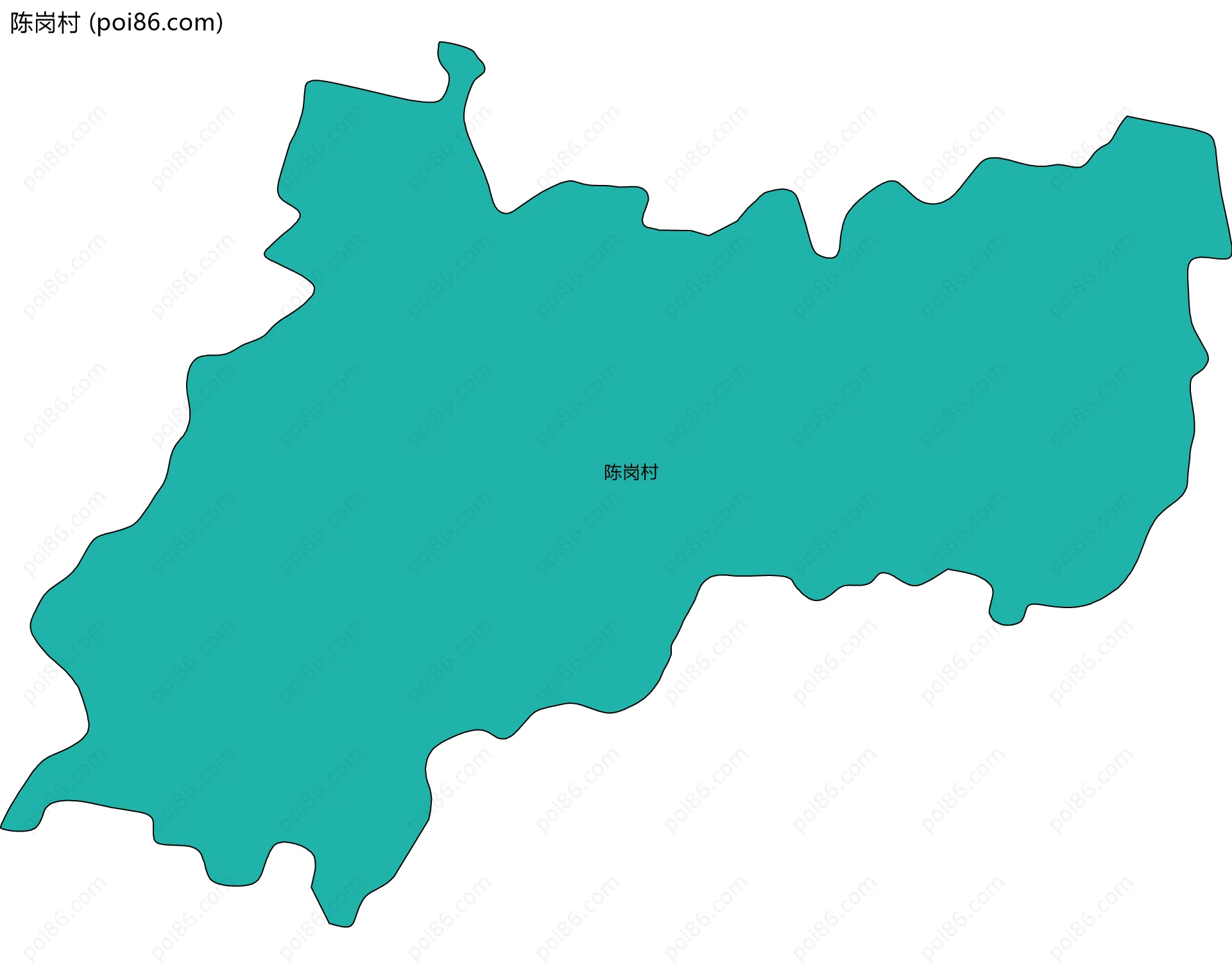 陈岗村边界地图