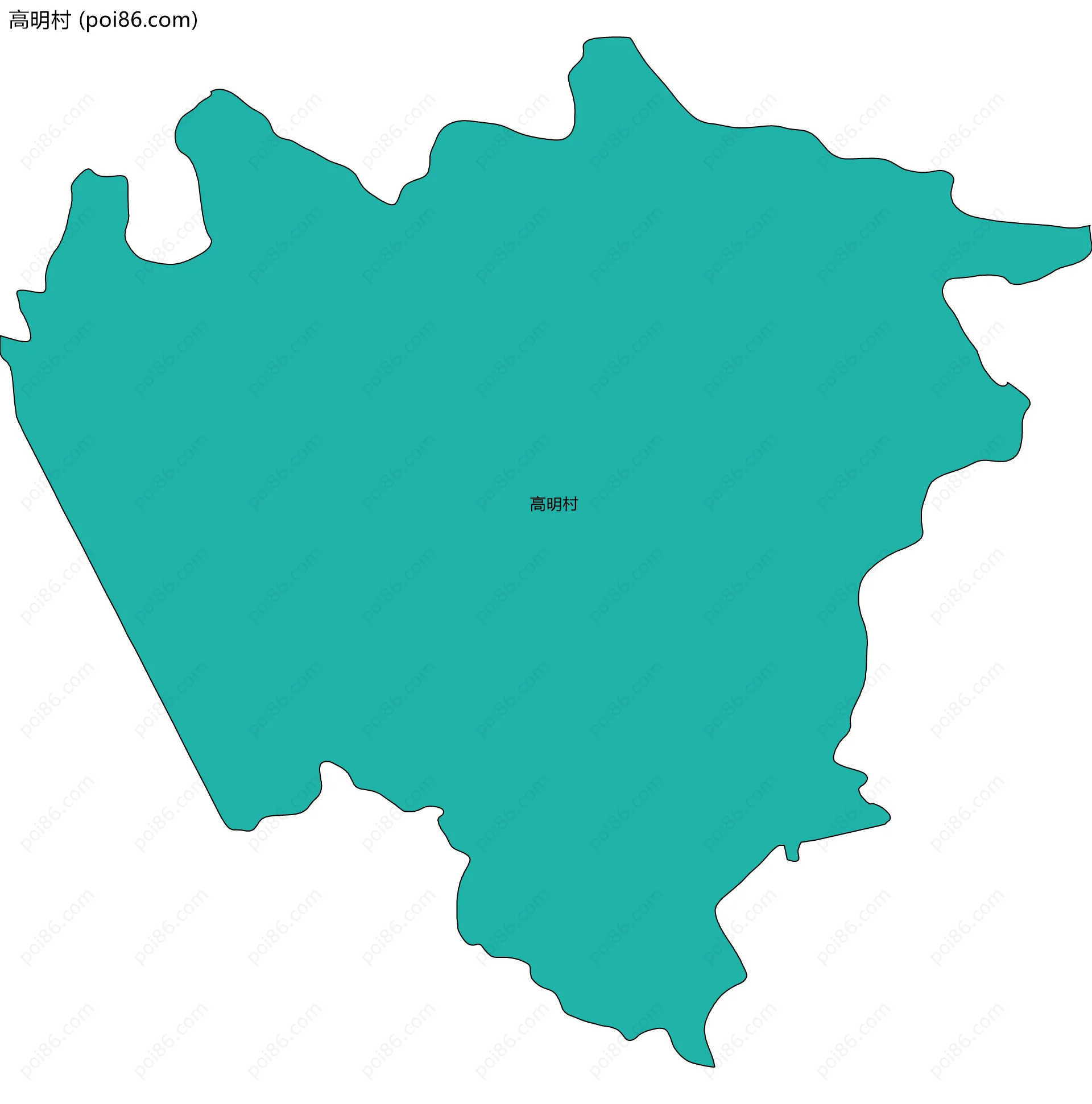高明村边界地图