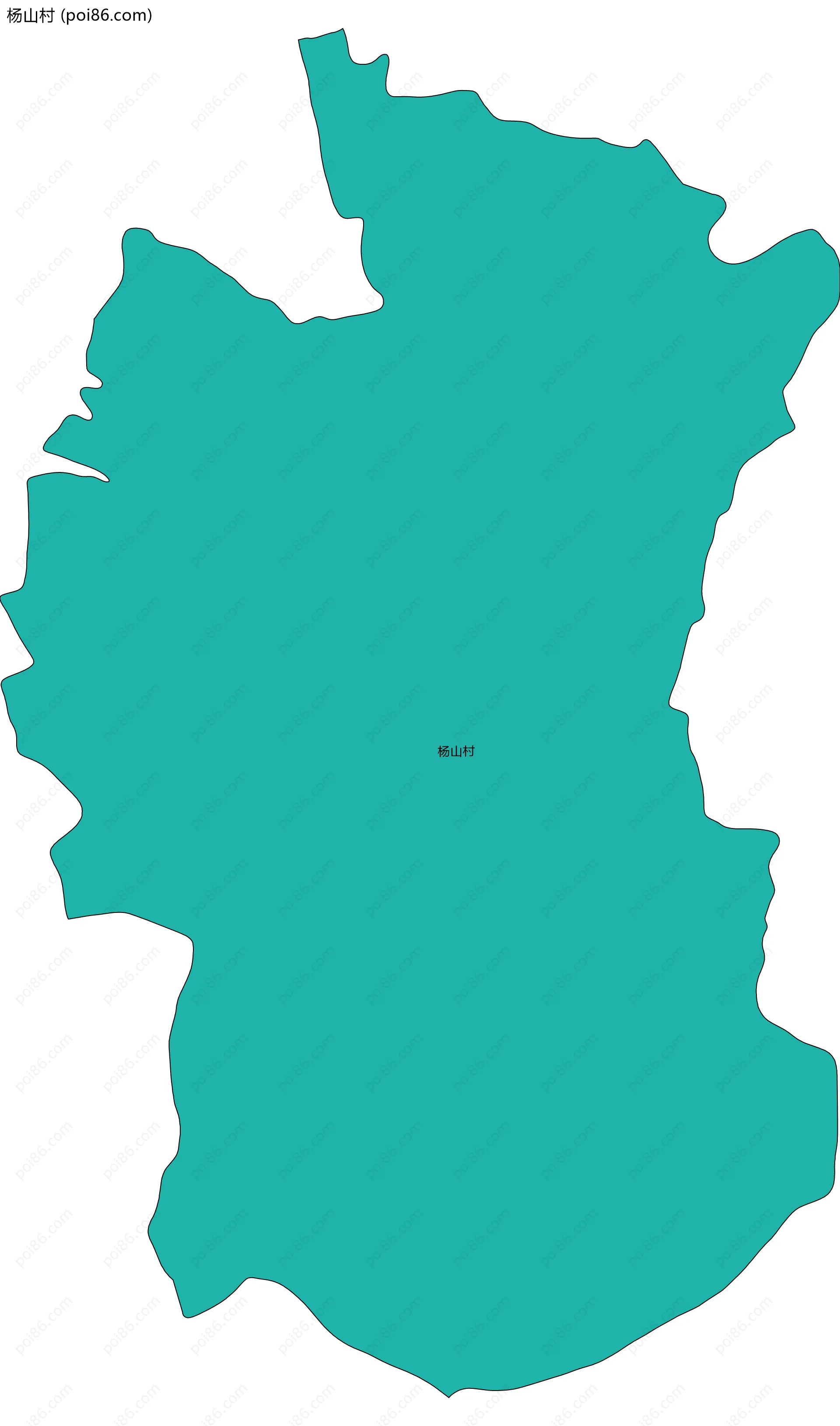 杨山村边界地图