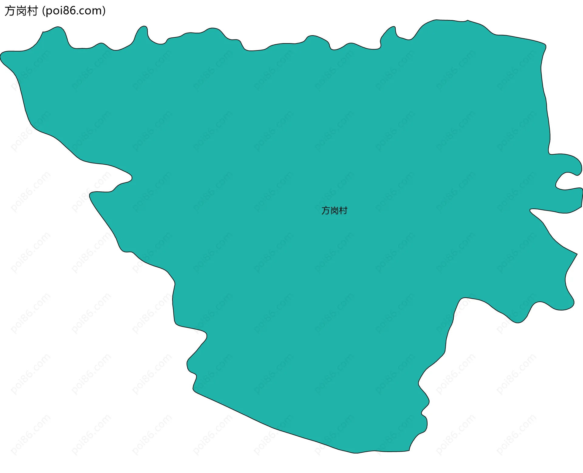 方岗村边界地图