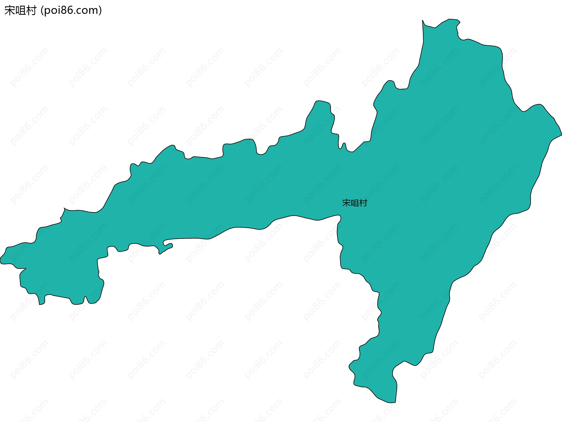 宋咀村边界地图
