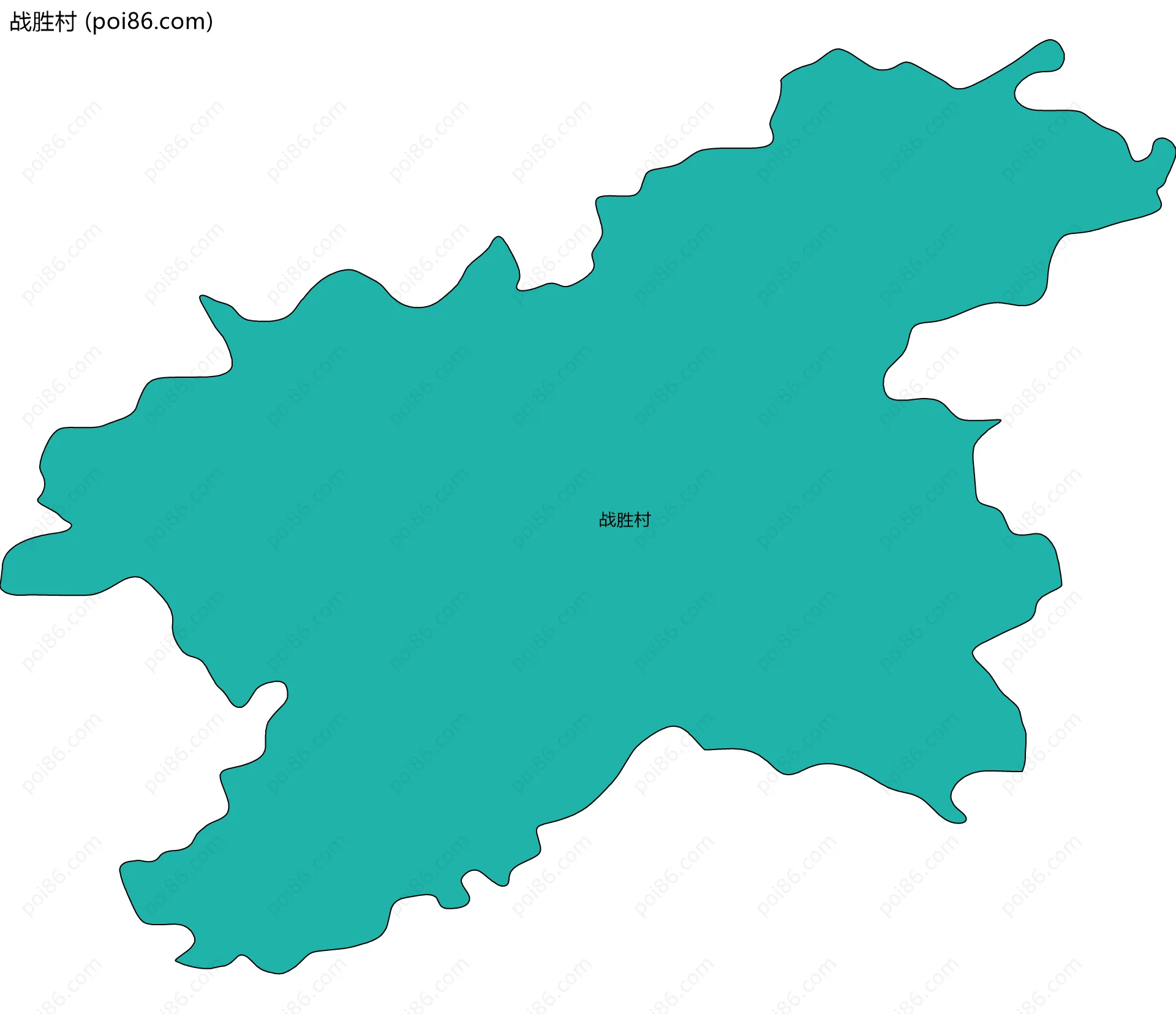 战胜村边界地图