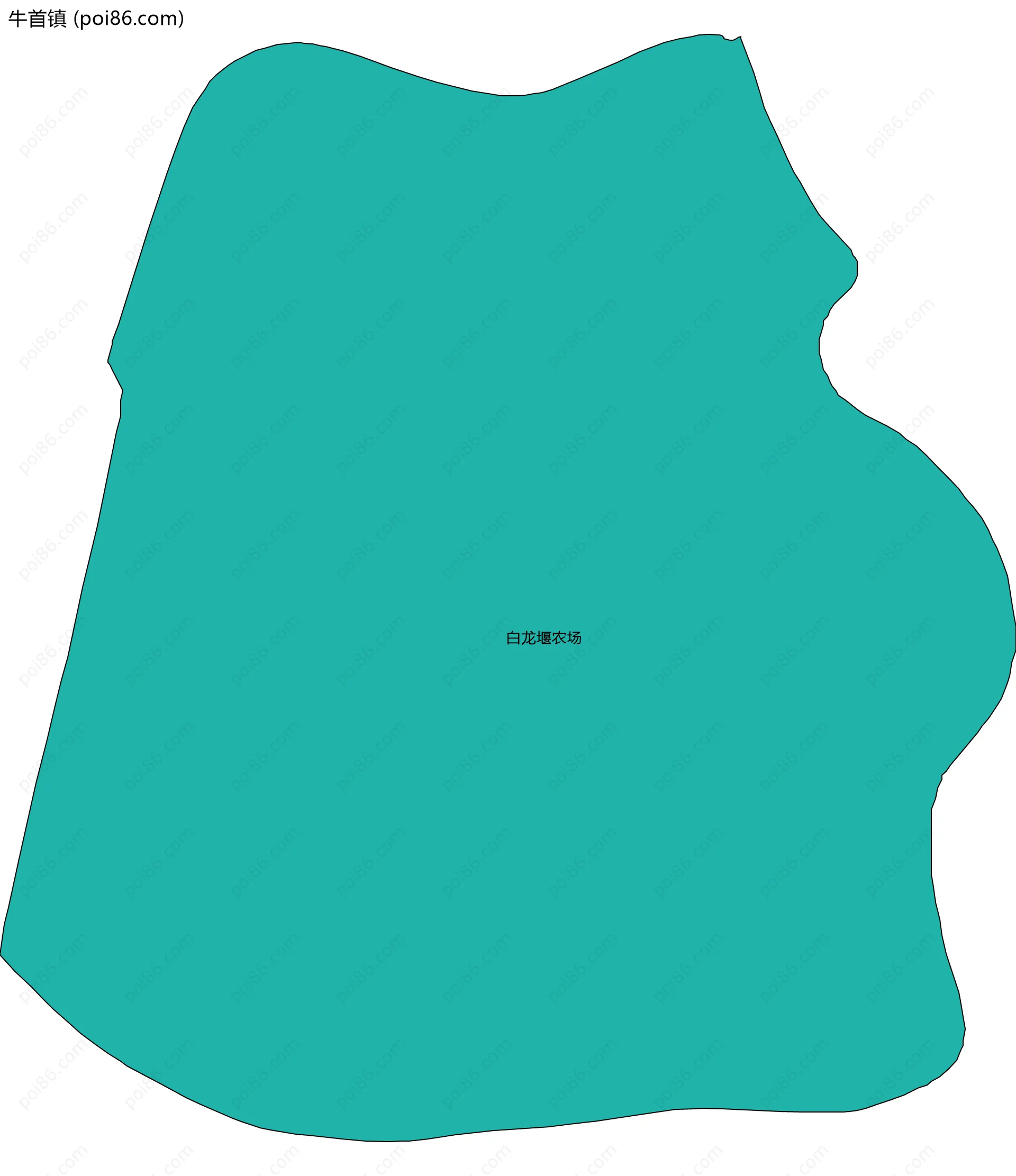 牛首镇边界地图(五级行政区划)