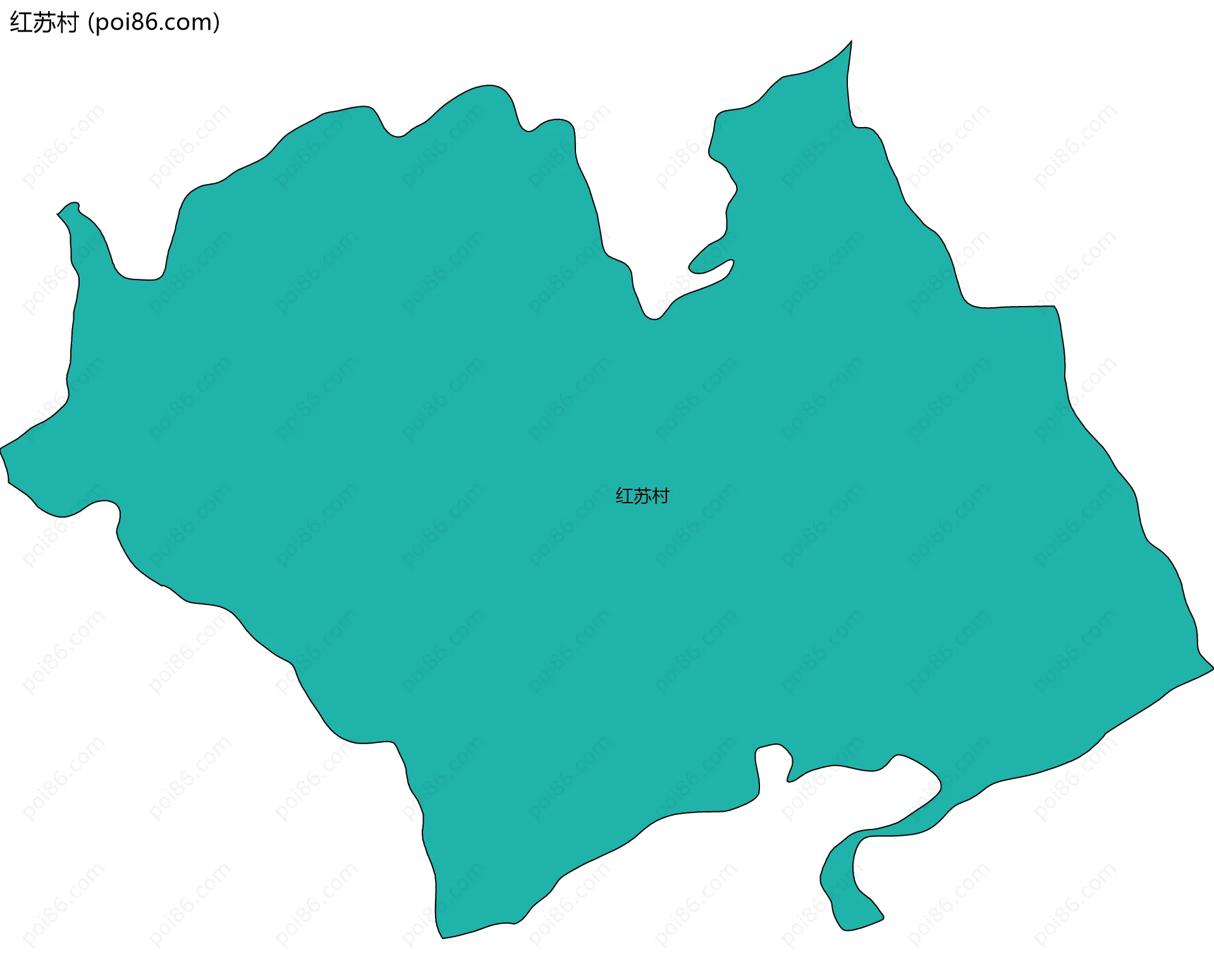 红苏村边界地图