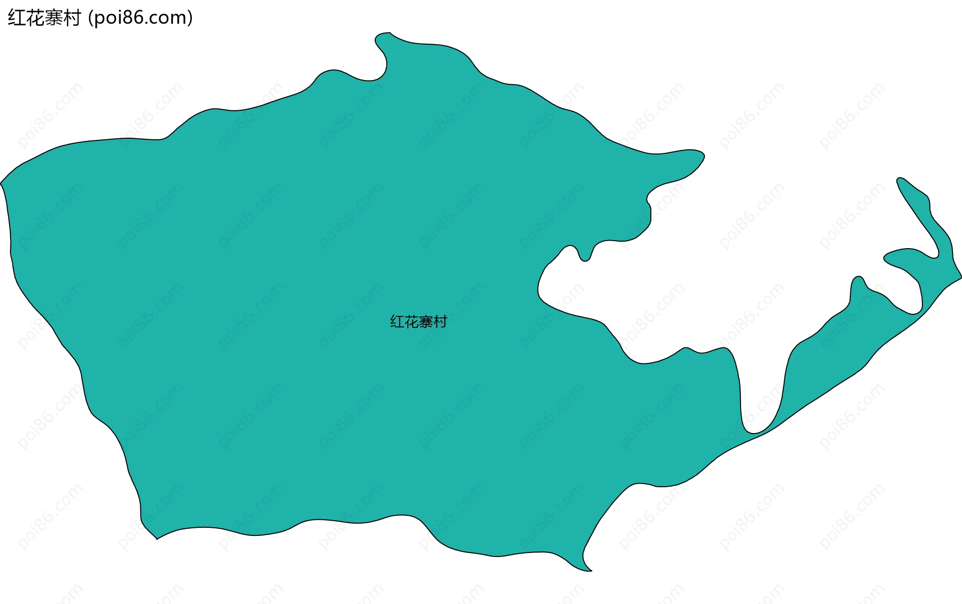 红花寨村边界地图